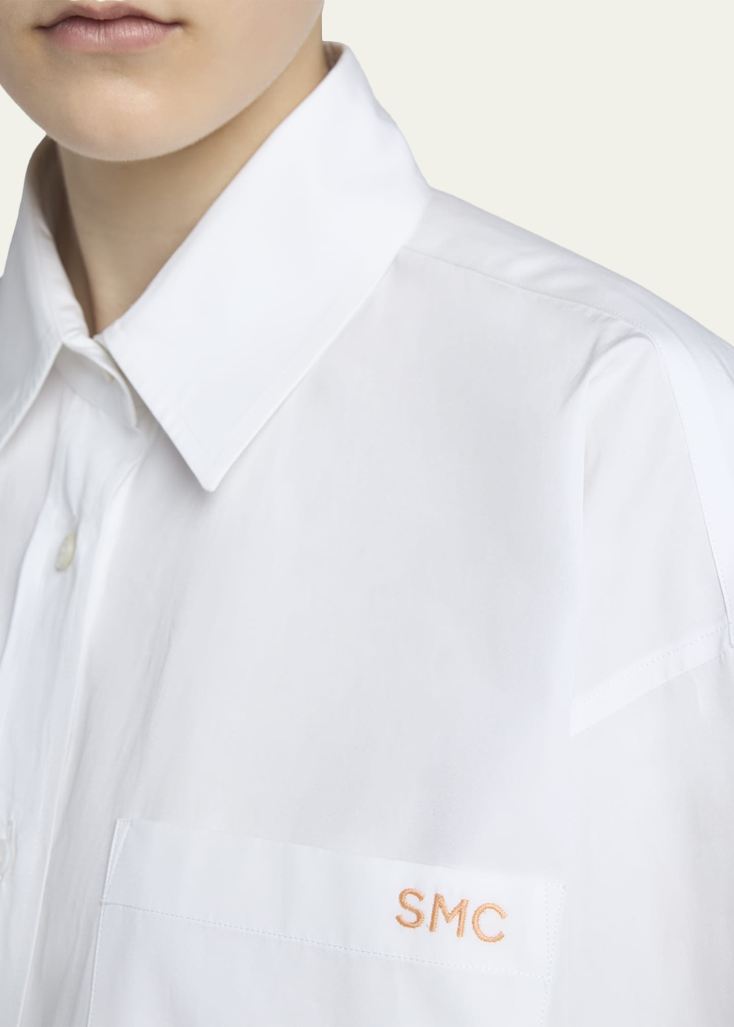 Stella McCartney Flower Embroidered Cotton Poplin Button-Down