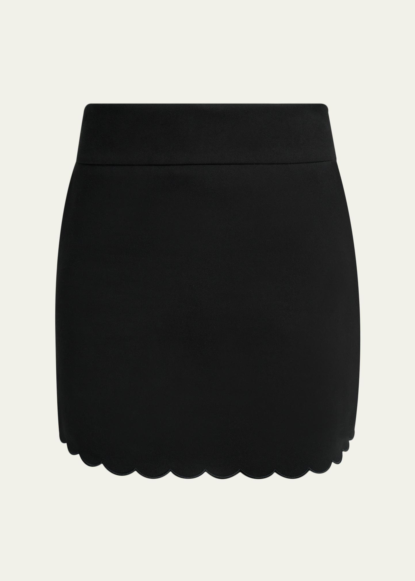 Chloe Scalloped Soft Cavalry Mini Skirt - Bergdorf Goodman