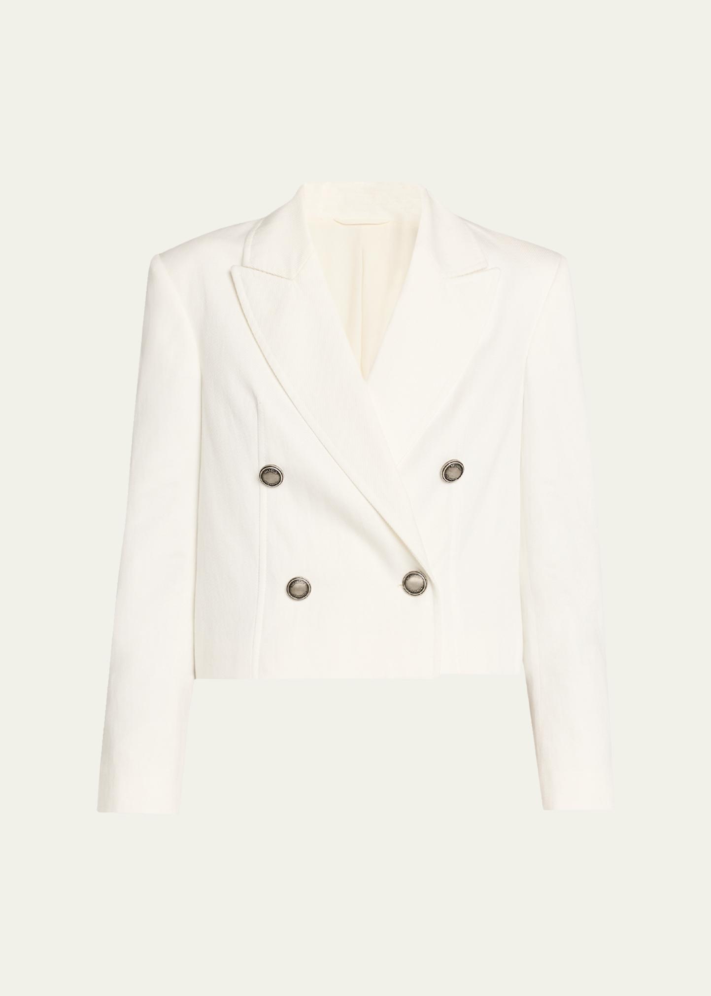 Brunello Cucinelli Cotton Paper Twill Double-Breasted Jacket