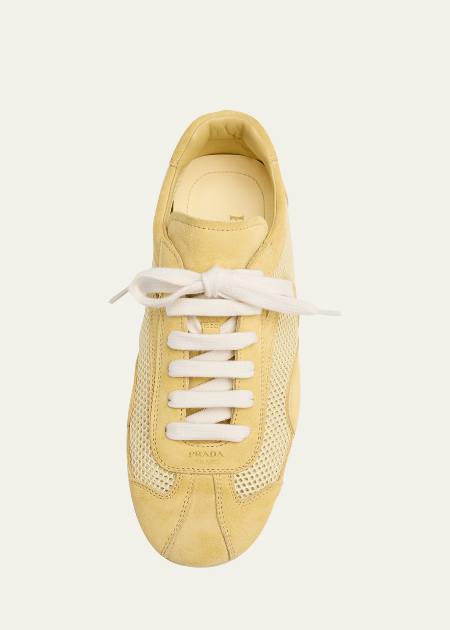 Prada Monte Carlo Leather And Mesh Low-Top Sneakers - Bergdorf Goodman