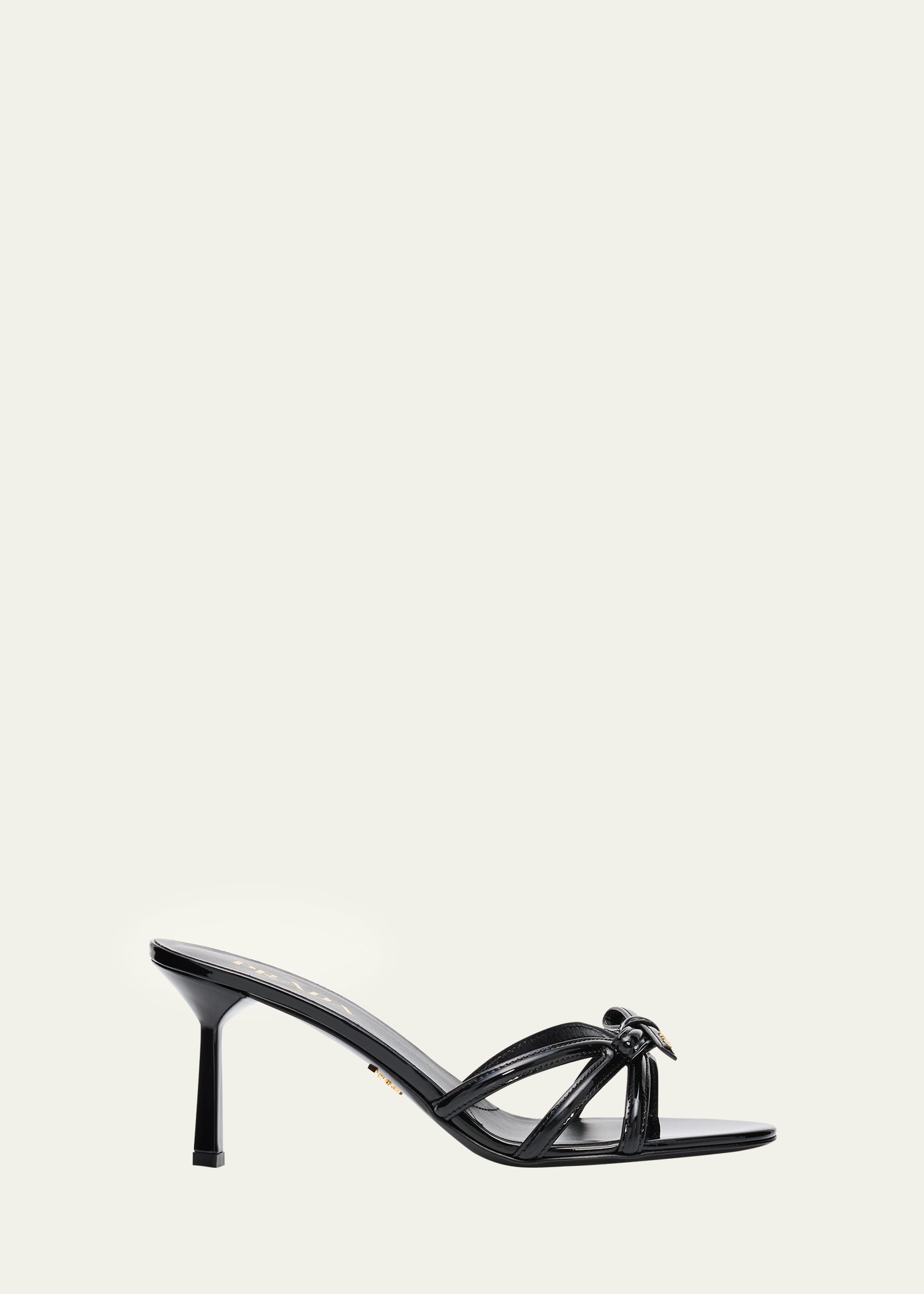 Prada 75mm Vernice Leather Mule Sandals - Bergdorf Goodman
