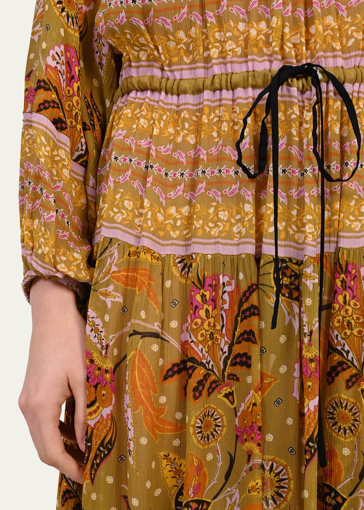 Diane von Furstenberg Sutton Floral-Print Chiffon Viscose Midi