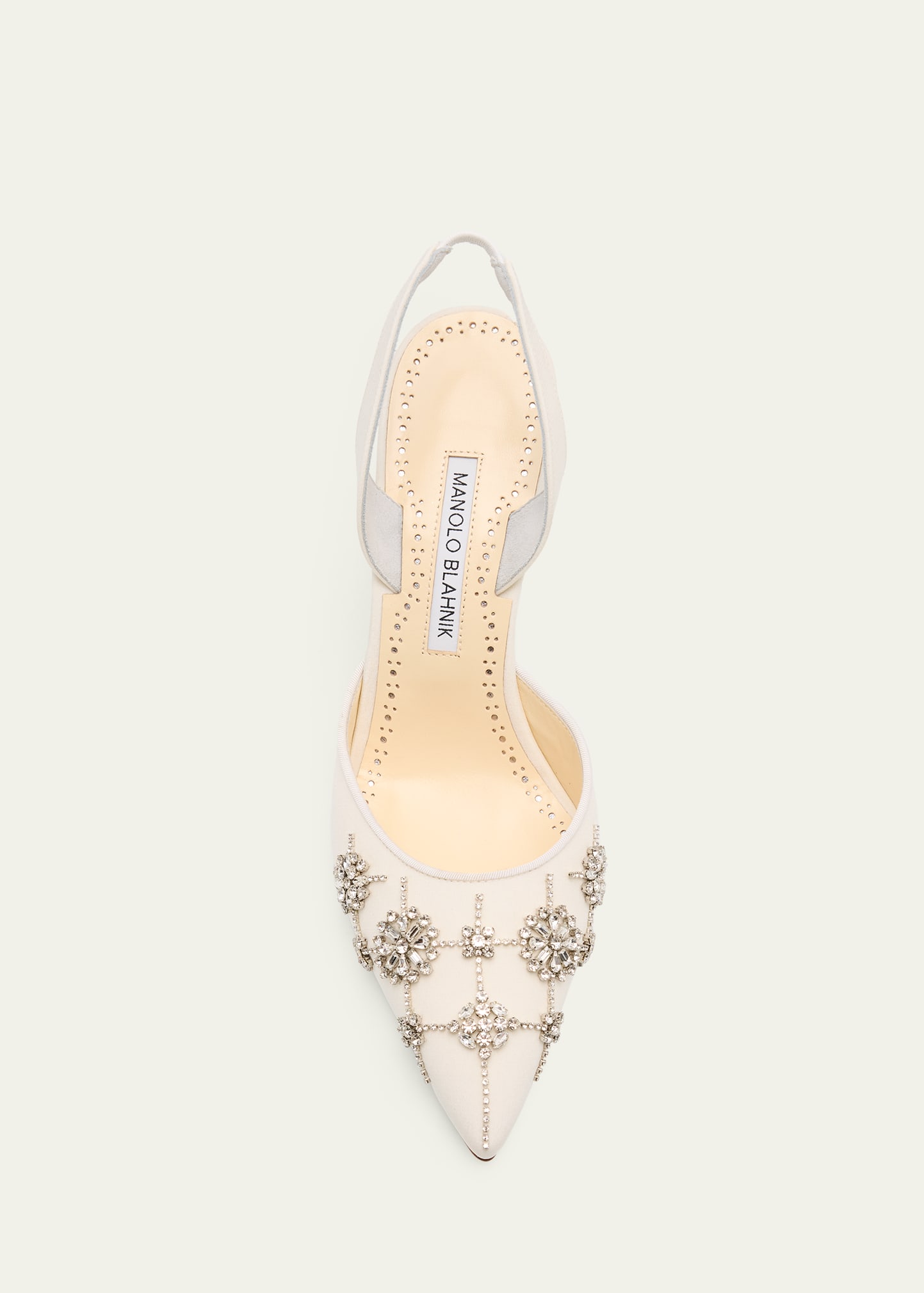 Manolo Blahnik 90mm Ralyne Embellished Satin Pumps - Bergdorf Goodman