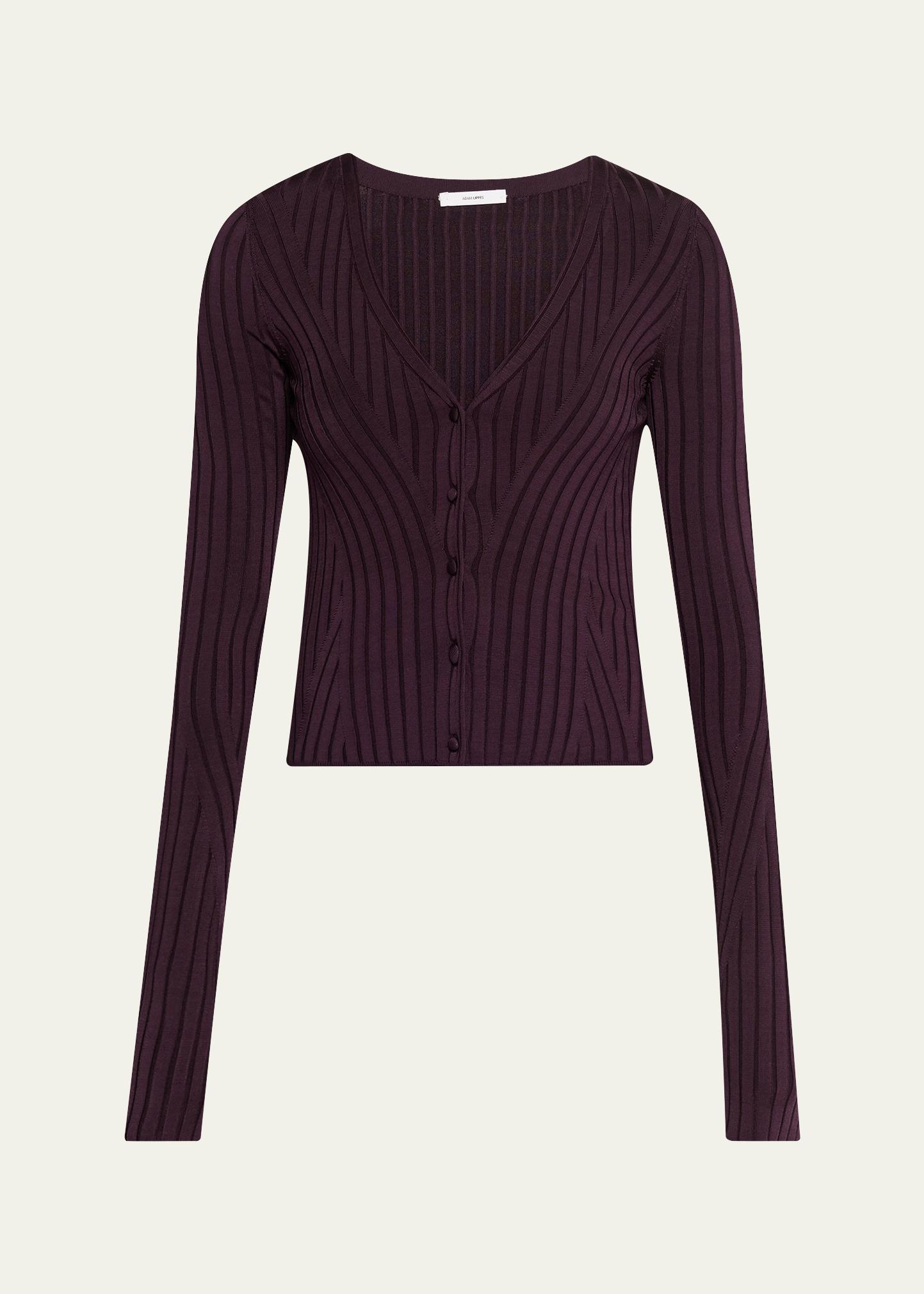 Adam Lippes Greer Cropped Knit Cardigan - Bergdorf Goodman