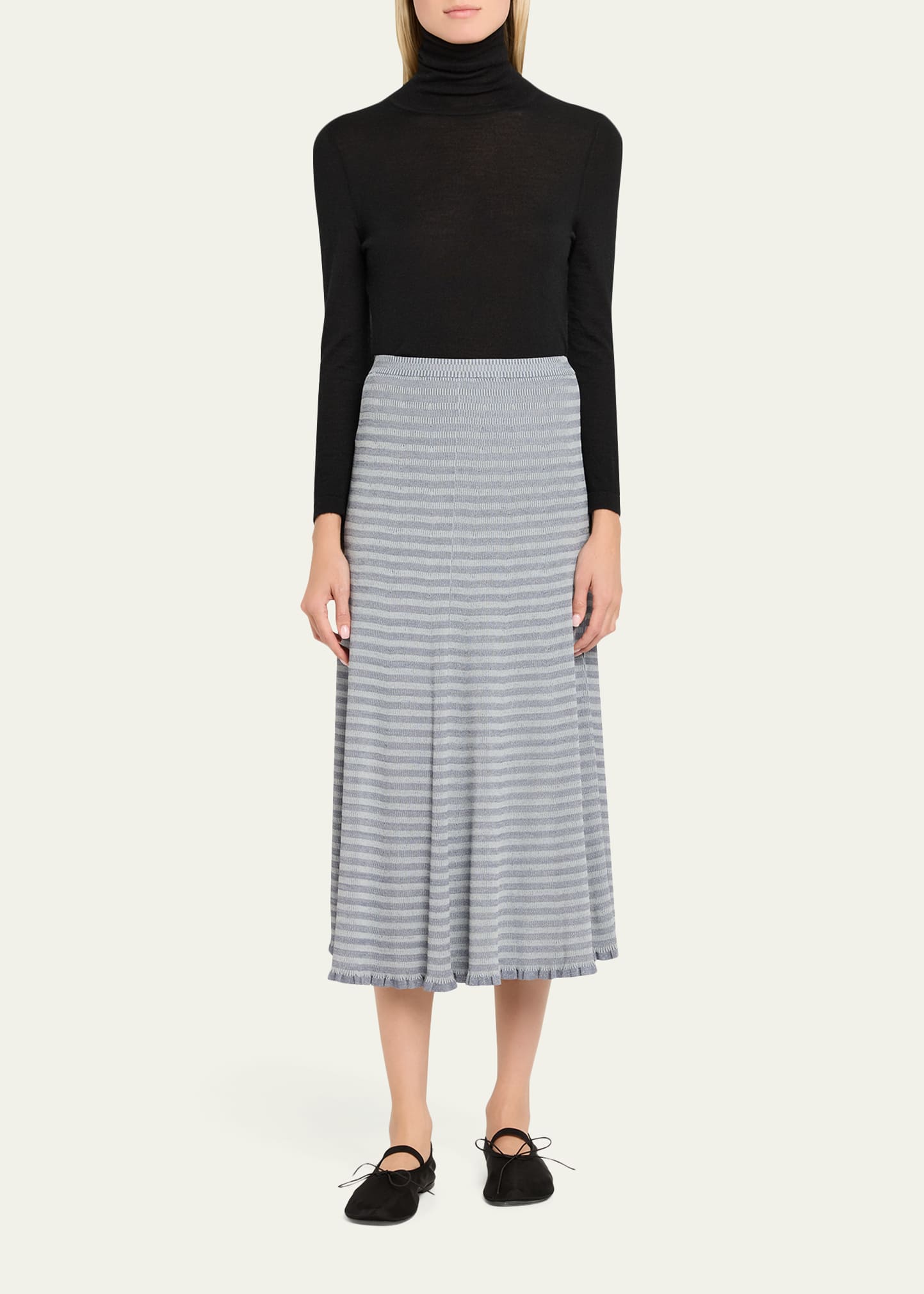 Proenza Schouler White Label Stina Geometric Knit Midi Skirt