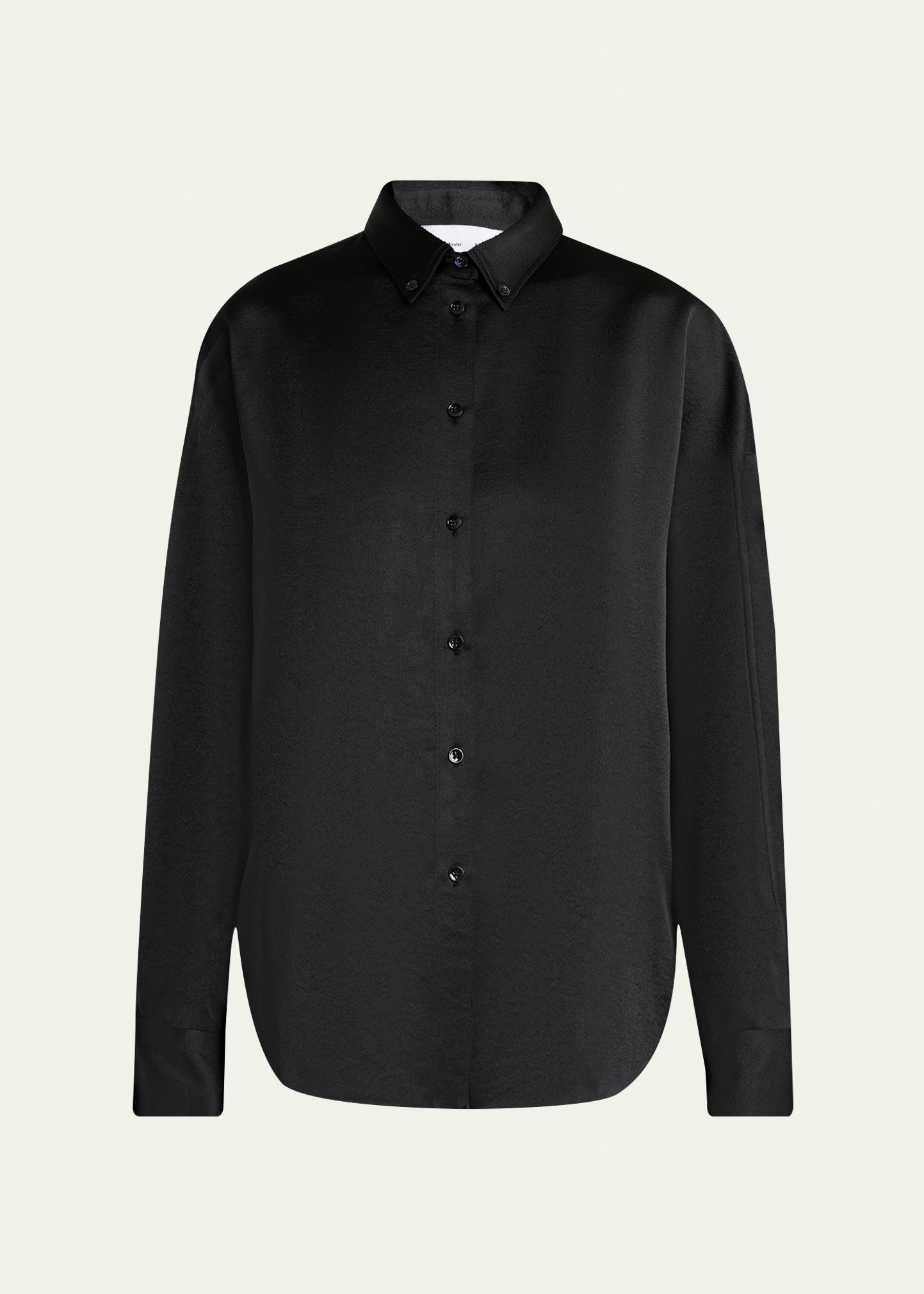 Proenza Schouler White Label Caroline Button-Front Crepe Shirt