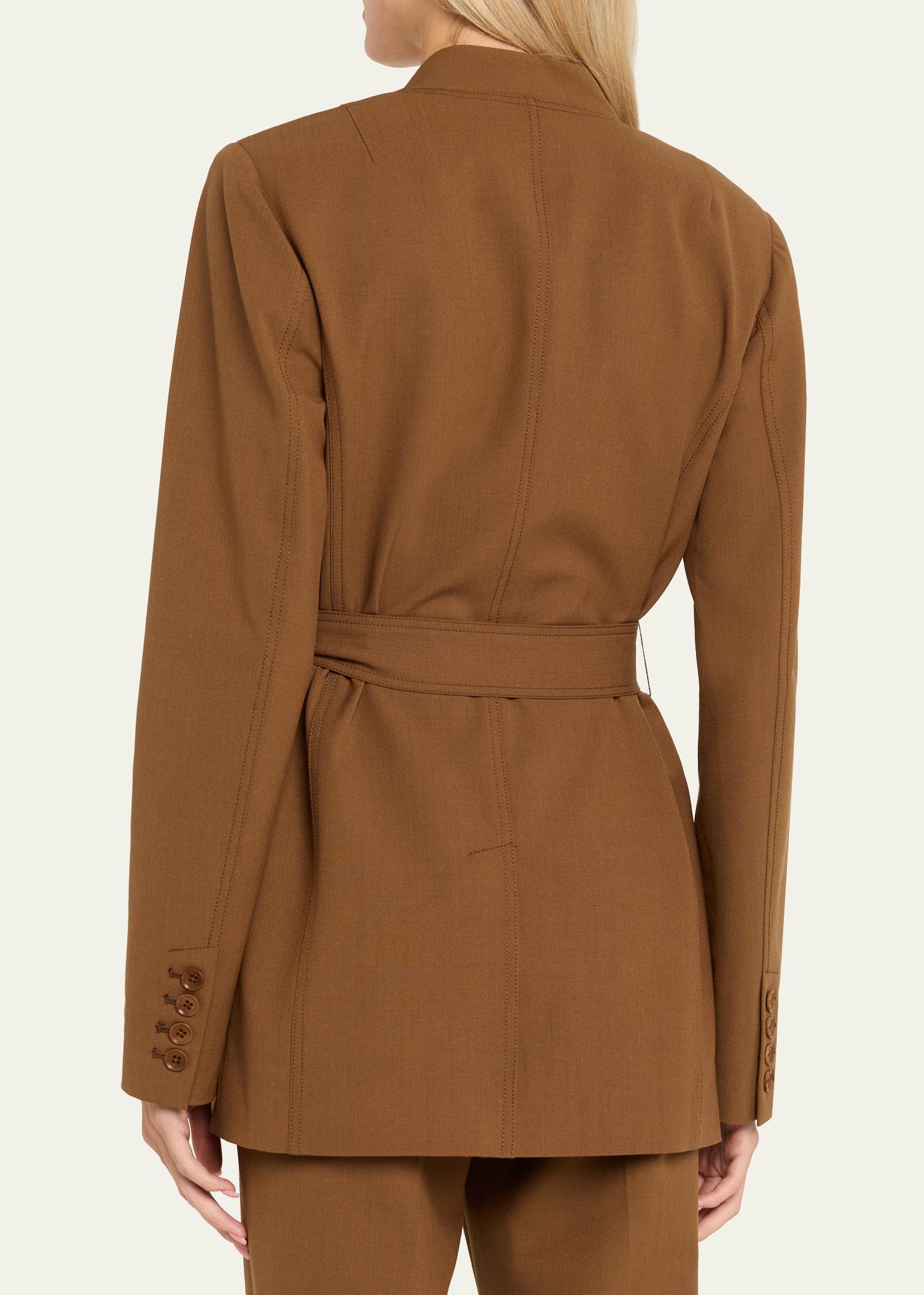 Ulla Johnson Zehra Draped Blazer Jacket With Belt - Bergdorf Goodman