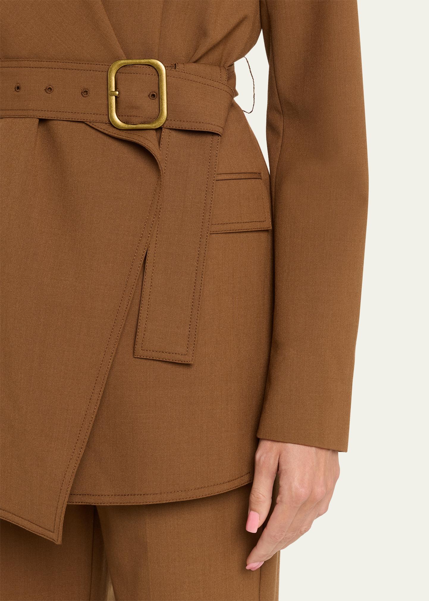 Ulla Johnson Zehra Draped Blazer Jacket With Belt - Bergdorf Goodman