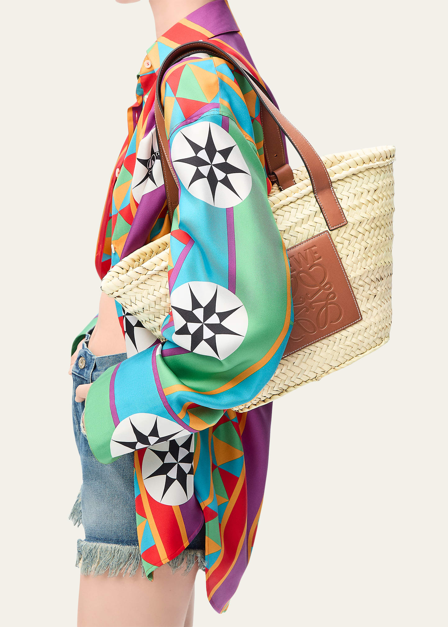 Loewe Basket Medium Woven Raffia Tote Bag - Bergdorf Goodman