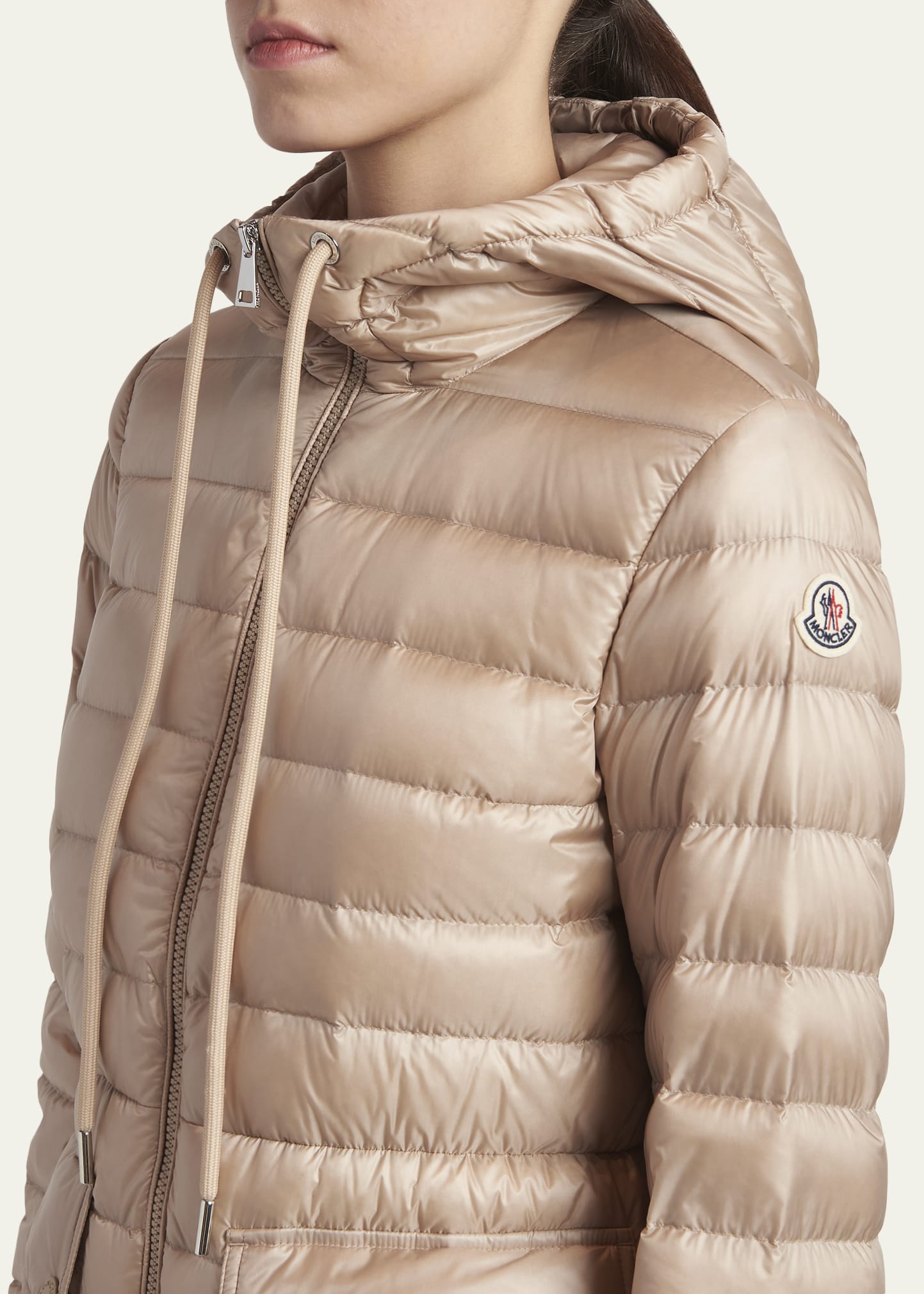 モンクレール YASMINE ヤスミン ベージュ #2 ナイロンジャケット Moncler Jasmin Hooded Short Down Parka - Bergdorf Goodman