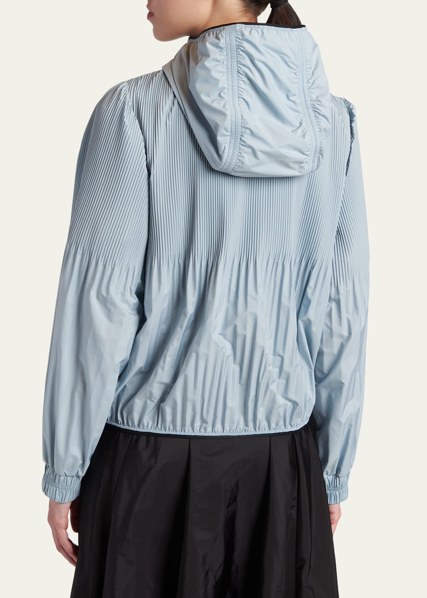 Moncler Anemone Pleated Hooded Jacket - Bergdorf Goodman