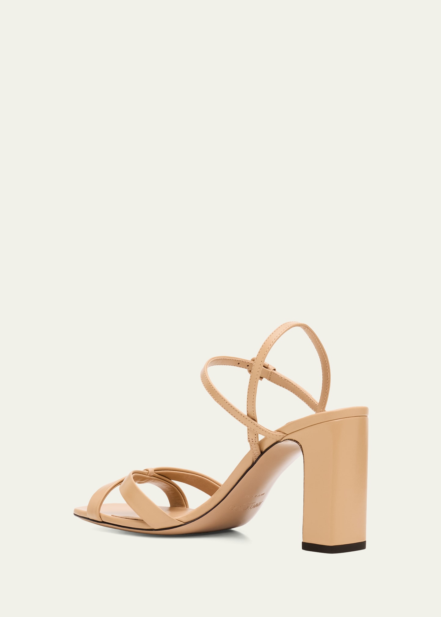 Jimmy Choo Elsy 85 Leather Block-Heel Sandals - Bergdorf Goodman