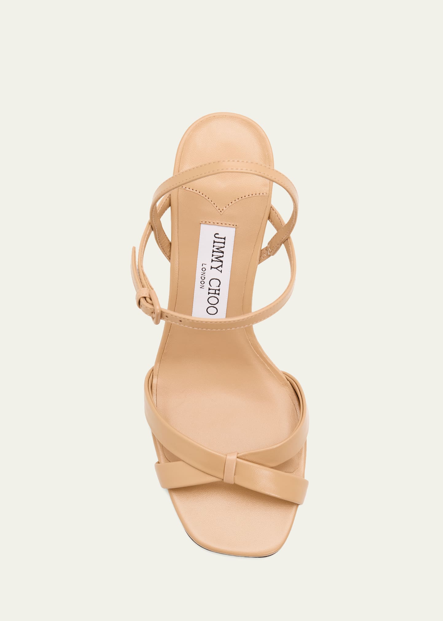 Jimmy Choo Elsy 85 Leather Block-Heel Sandals - Bergdorf Goodman