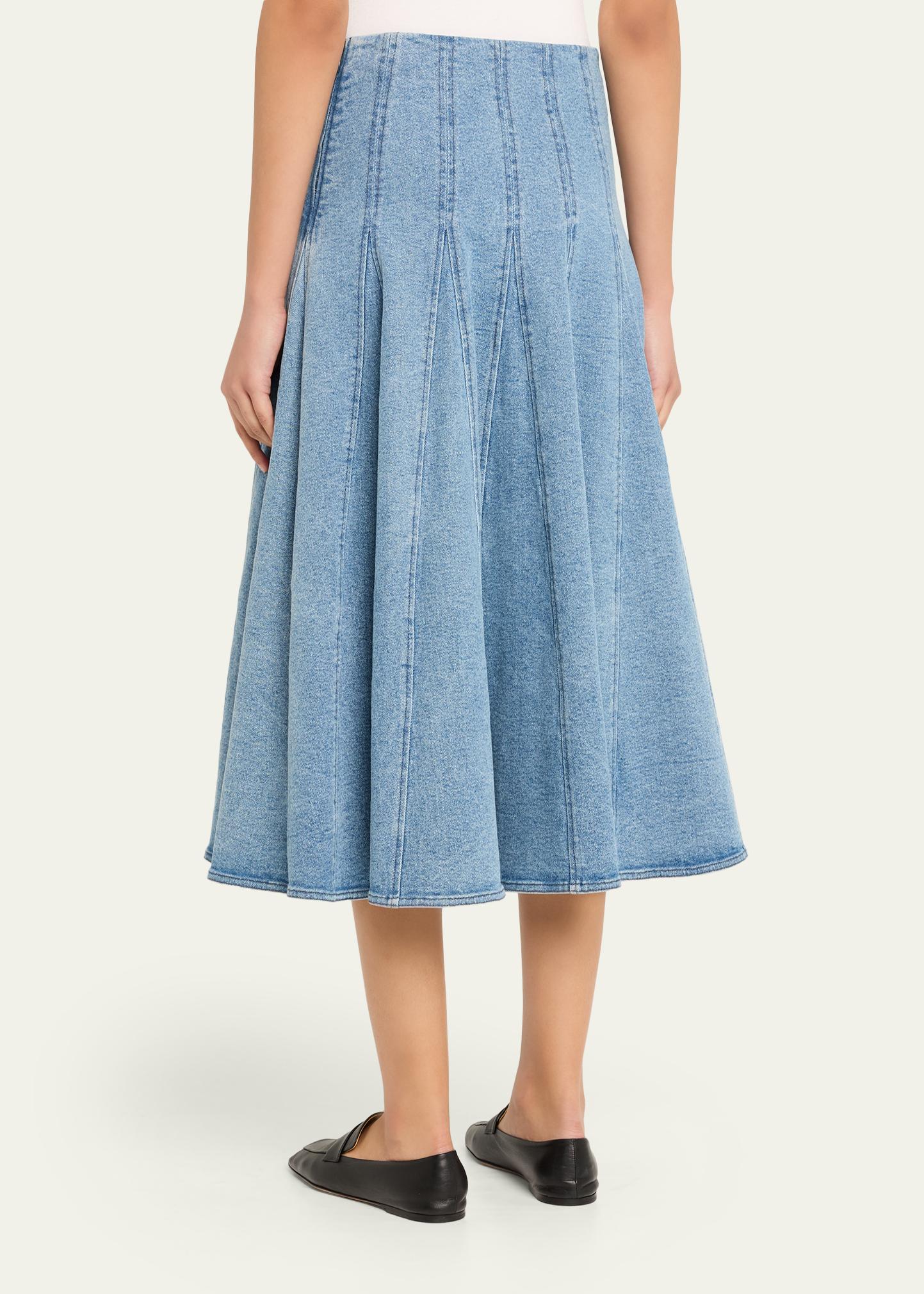 SIMKHAI Taylan Denim Midi Skirt - Bergdorf Goodman