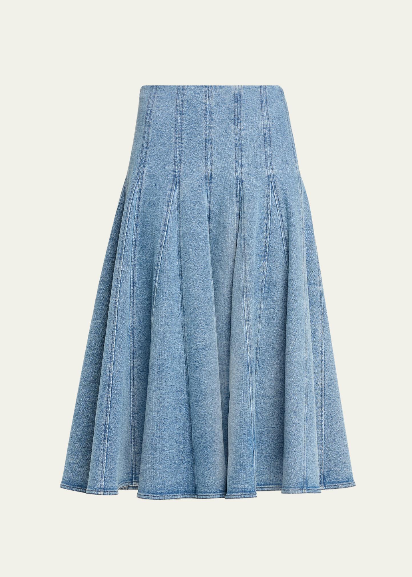 SIMKHAI Taylan Denim Midi Skirt - Bergdorf Goodman