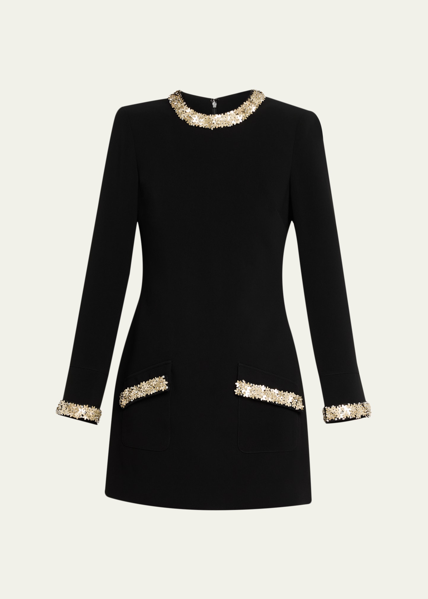 Cinq a Sept Adi Long-Sleeve Floral Embellished Mini Dress - Bergdorf Goodman