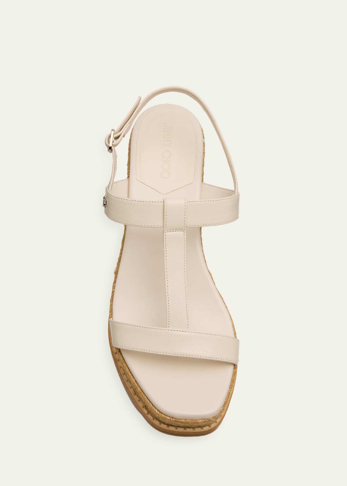 Jimmy Choo Theia 60 Leather Espadrille Wedge Sandals - Bergdorf