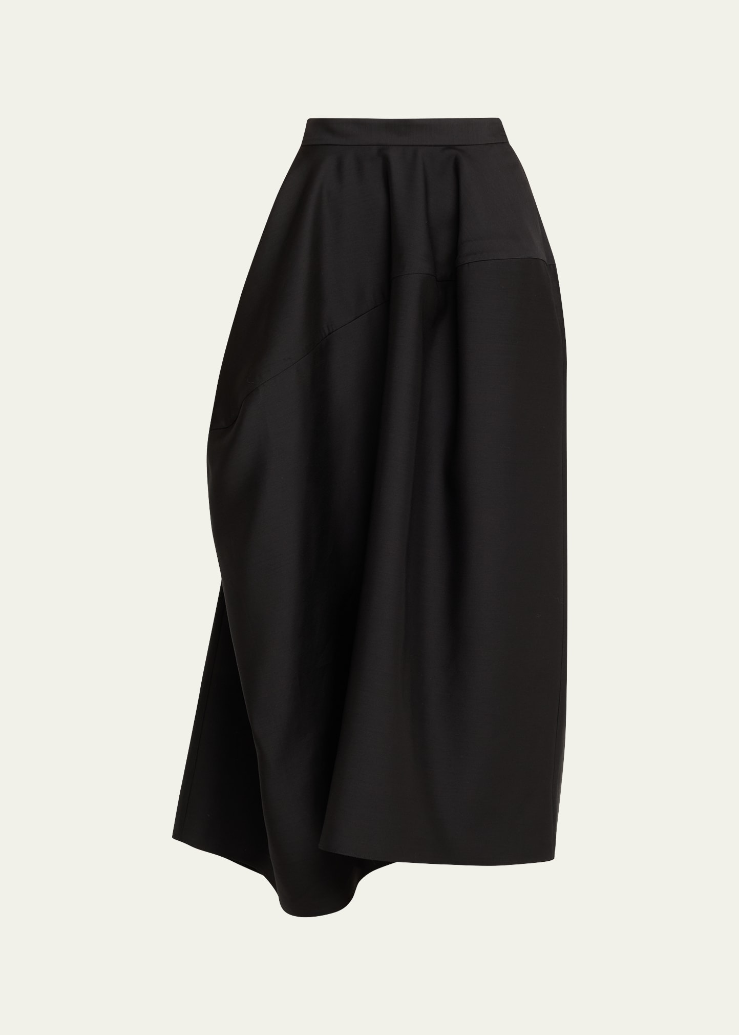 Heirlome Karla Asymmetric Silk-Wool Faille Ankle Skirt - Bergdorf