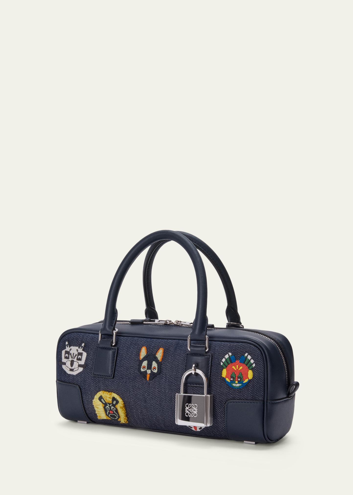 LOEWE x Louis Wain Amazona 23 Top-Handle Bag in Denim - Bergdorf