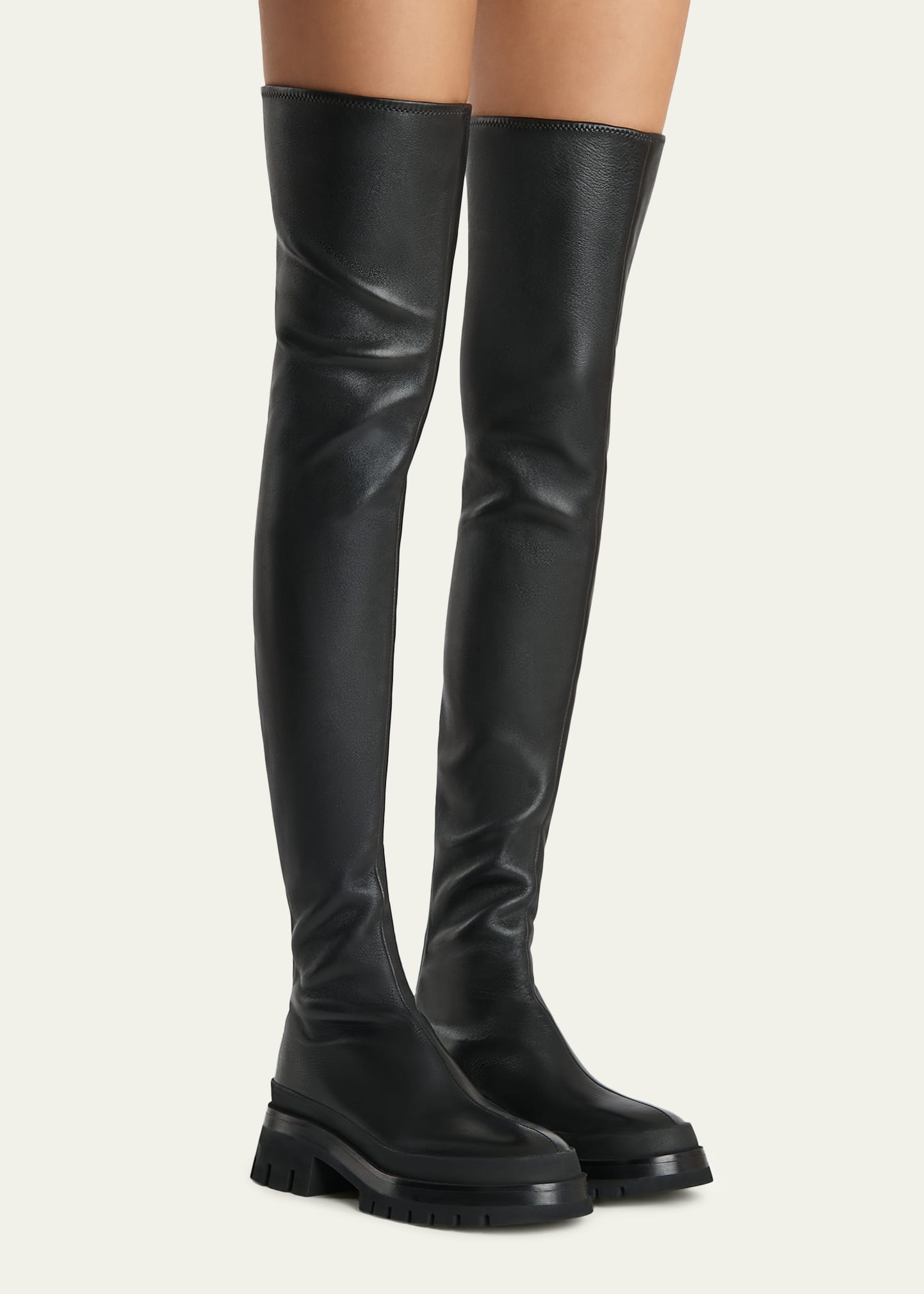 leather dress boots over the knee Amazon.com