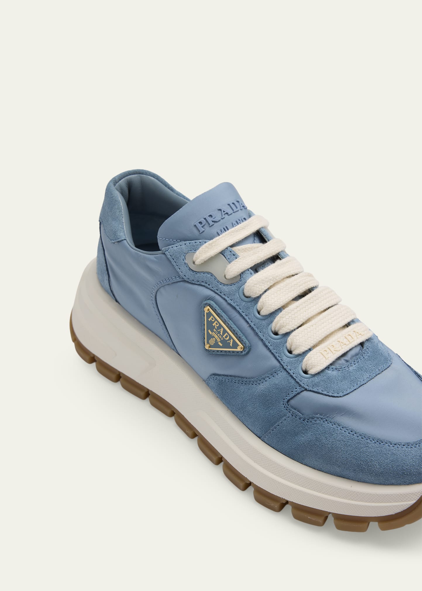 Prada Prax Suede Logo Runner Sneakers - Bergdorf Goodman