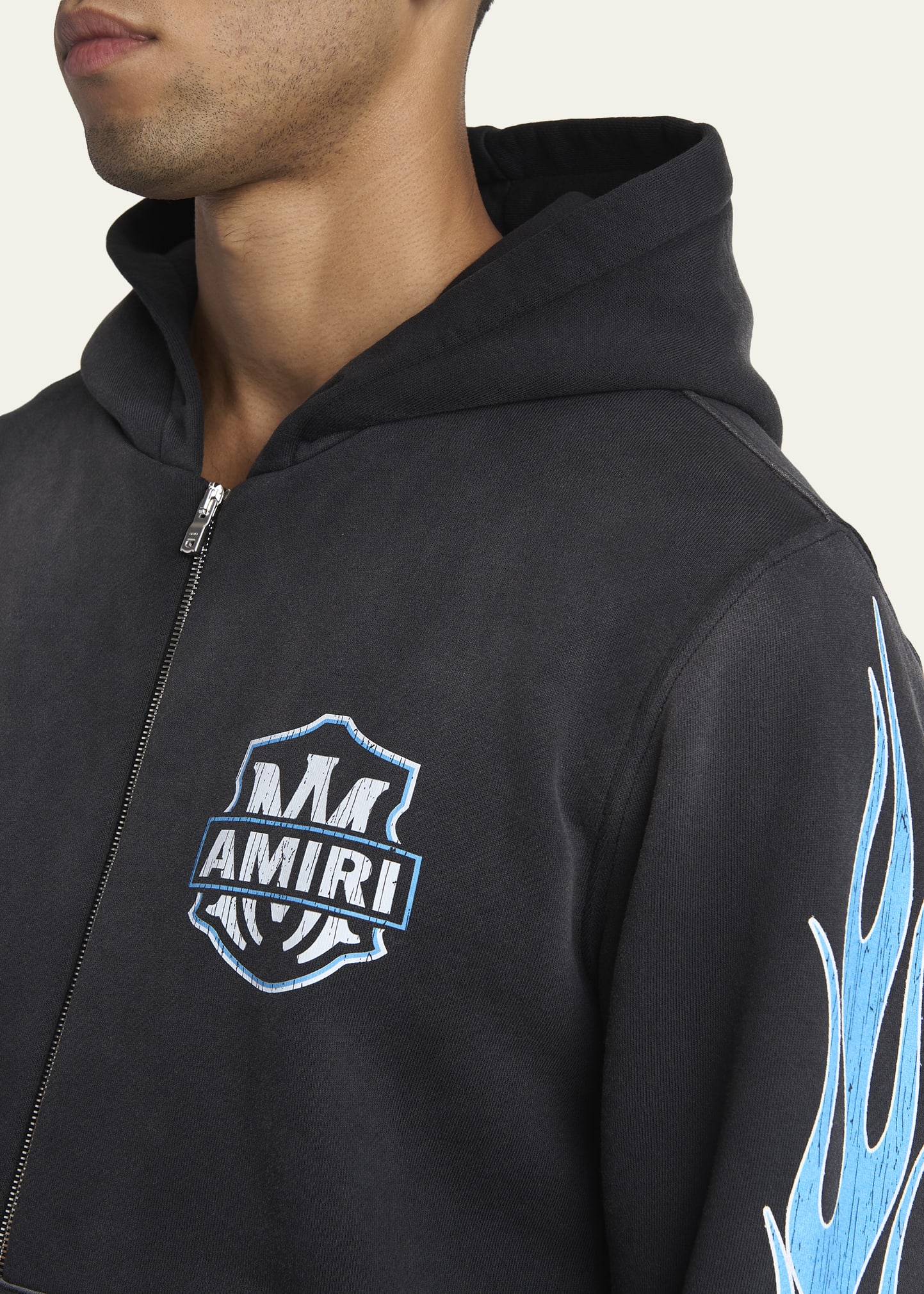 Amiri Men's MA Flames Full-Zip Hoodie - Bergdorf Goodman