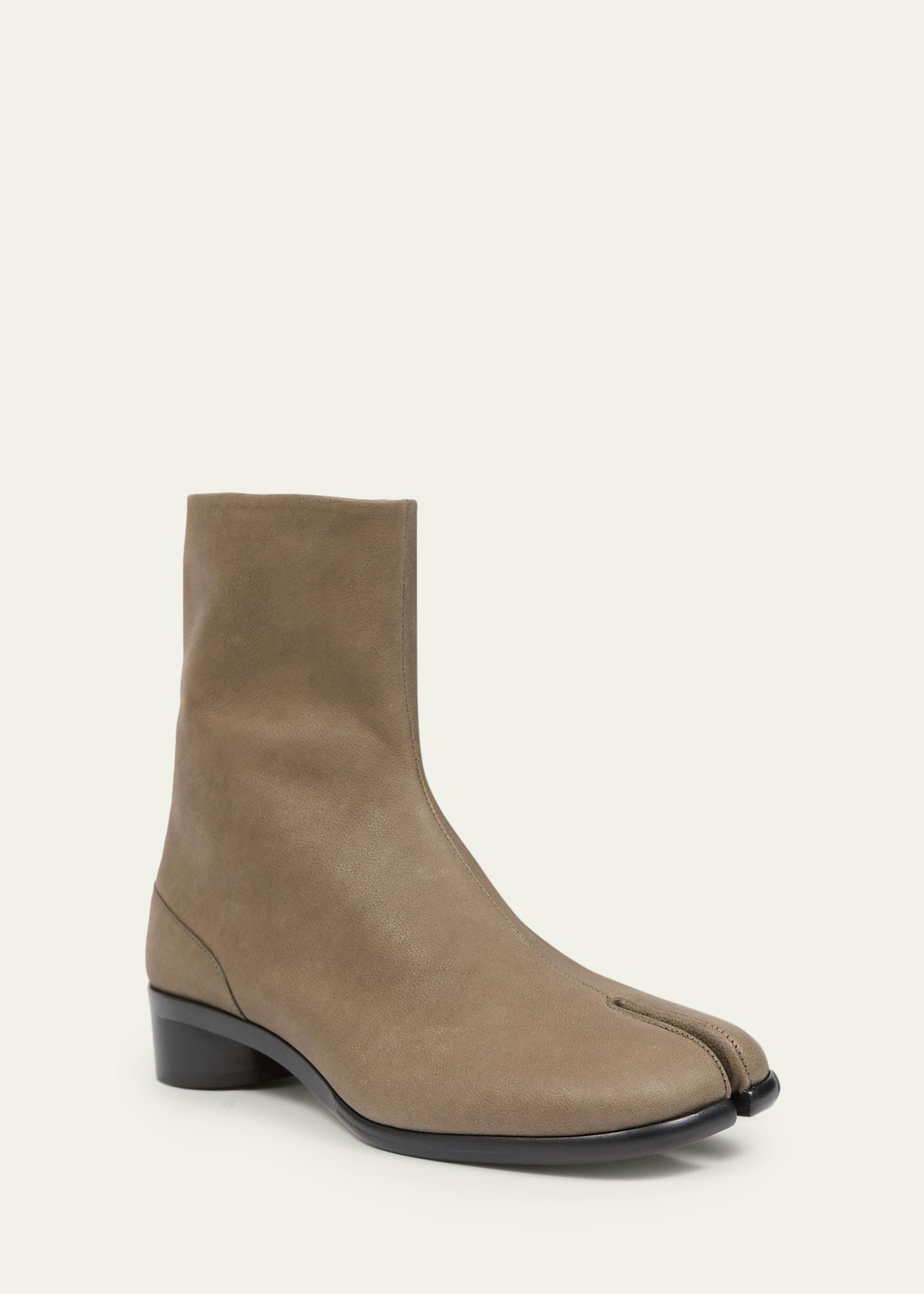 Maison Margiela Men's Tabi Leather Ankle Boots - Bergdorf Goodman