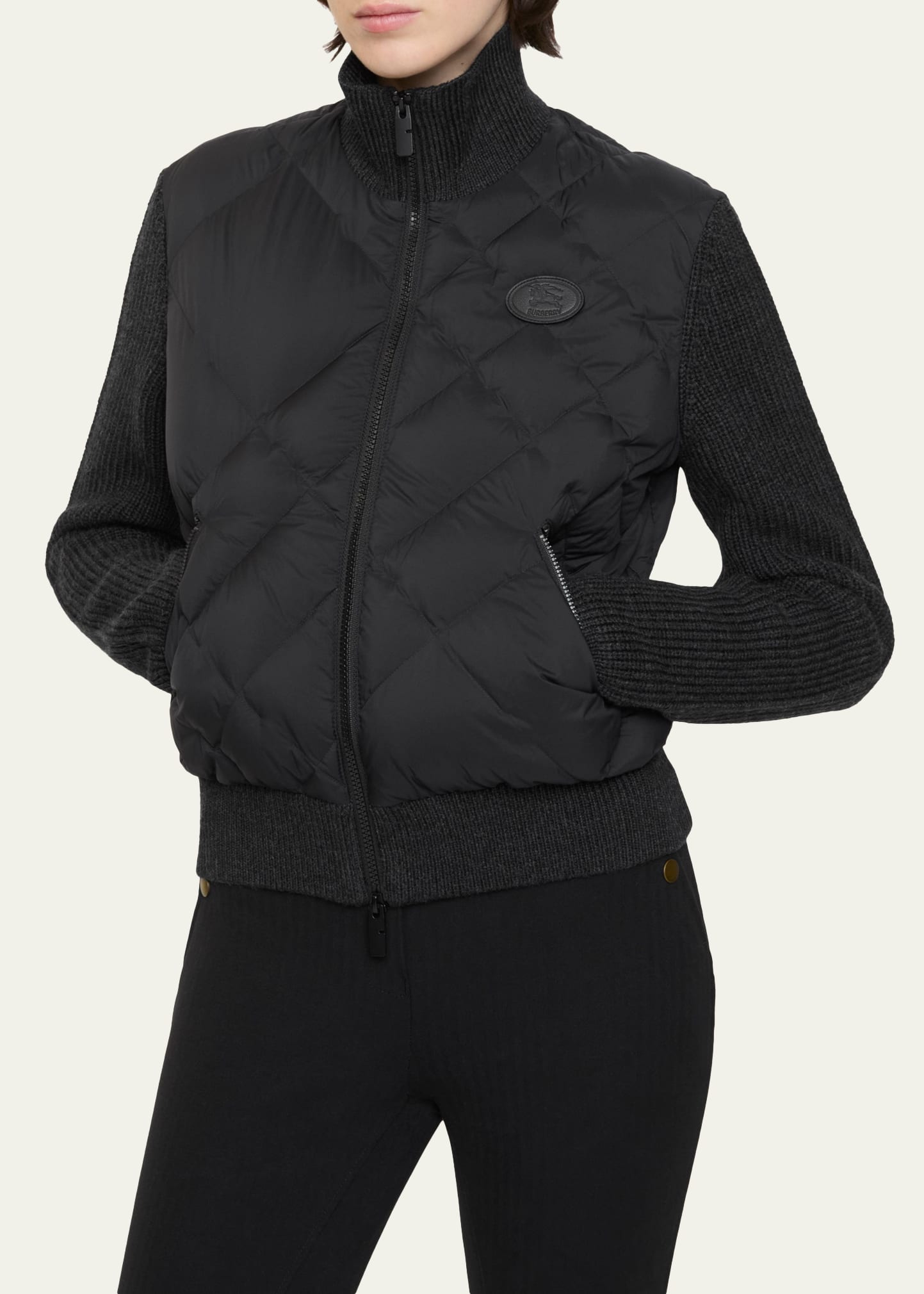 Burberry Kelsley Quilted Knit Jacket - Bergdorf Goodman