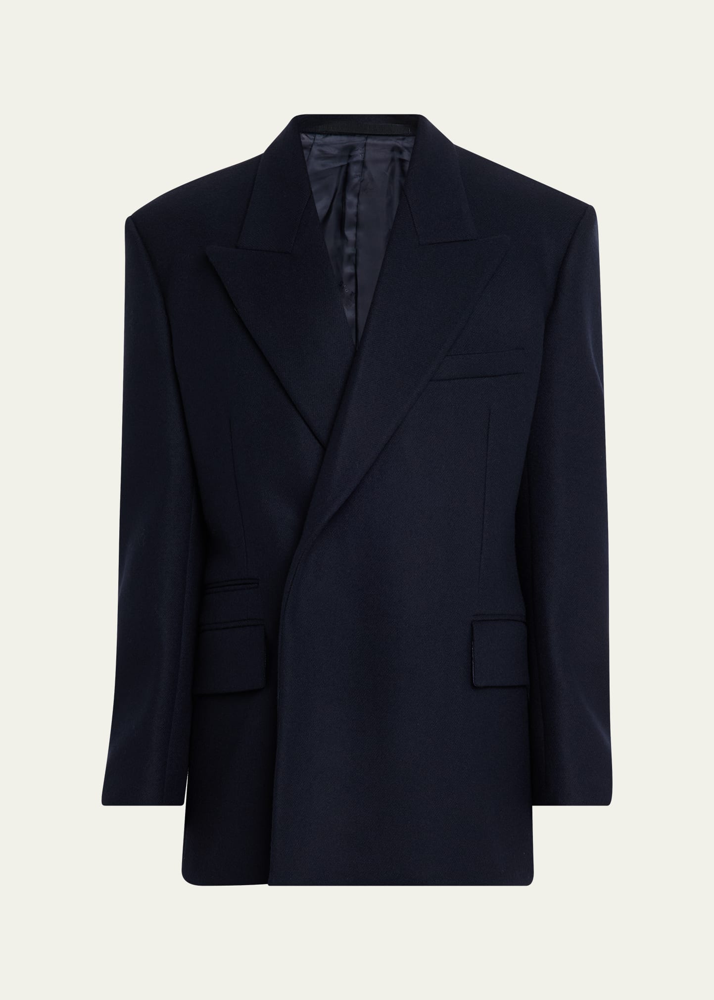 Givenchy Men's Deconstructed Wool Peak-Lapel Sport Jacket