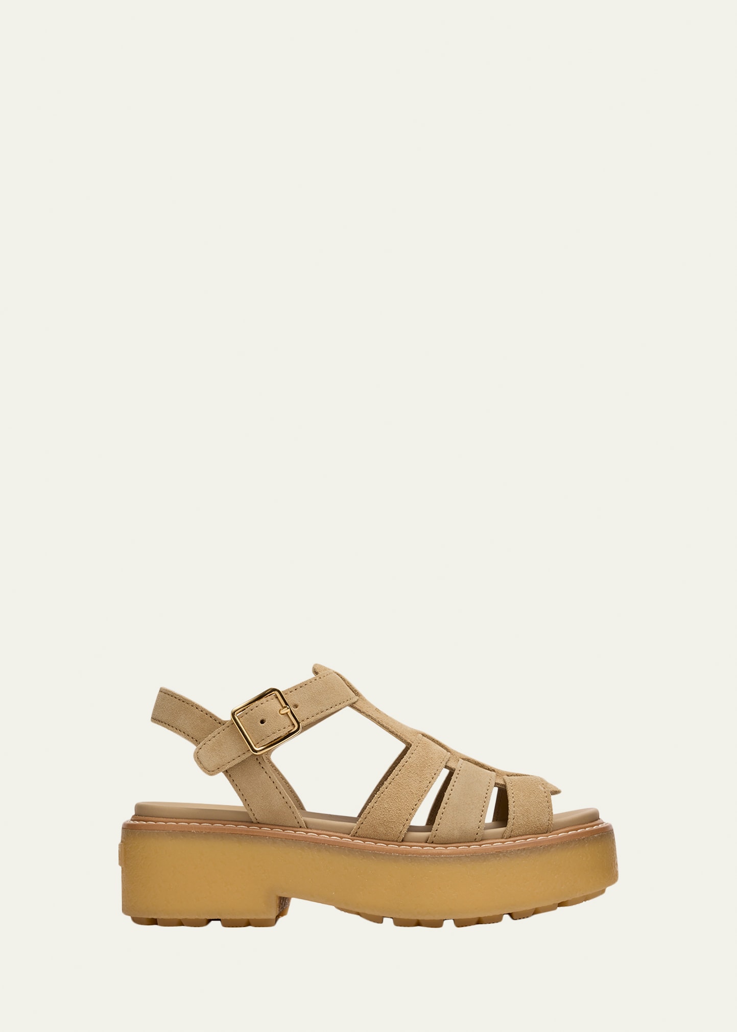 Prada Platform Suede Fisherman Sandals - Bergdorf Goodman