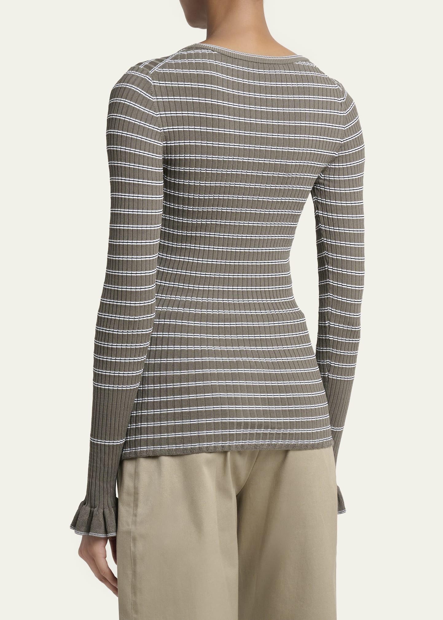 Proenza Schouler Yasmine Stripe Rib-Knit Sweater - Bergdorf Goodman