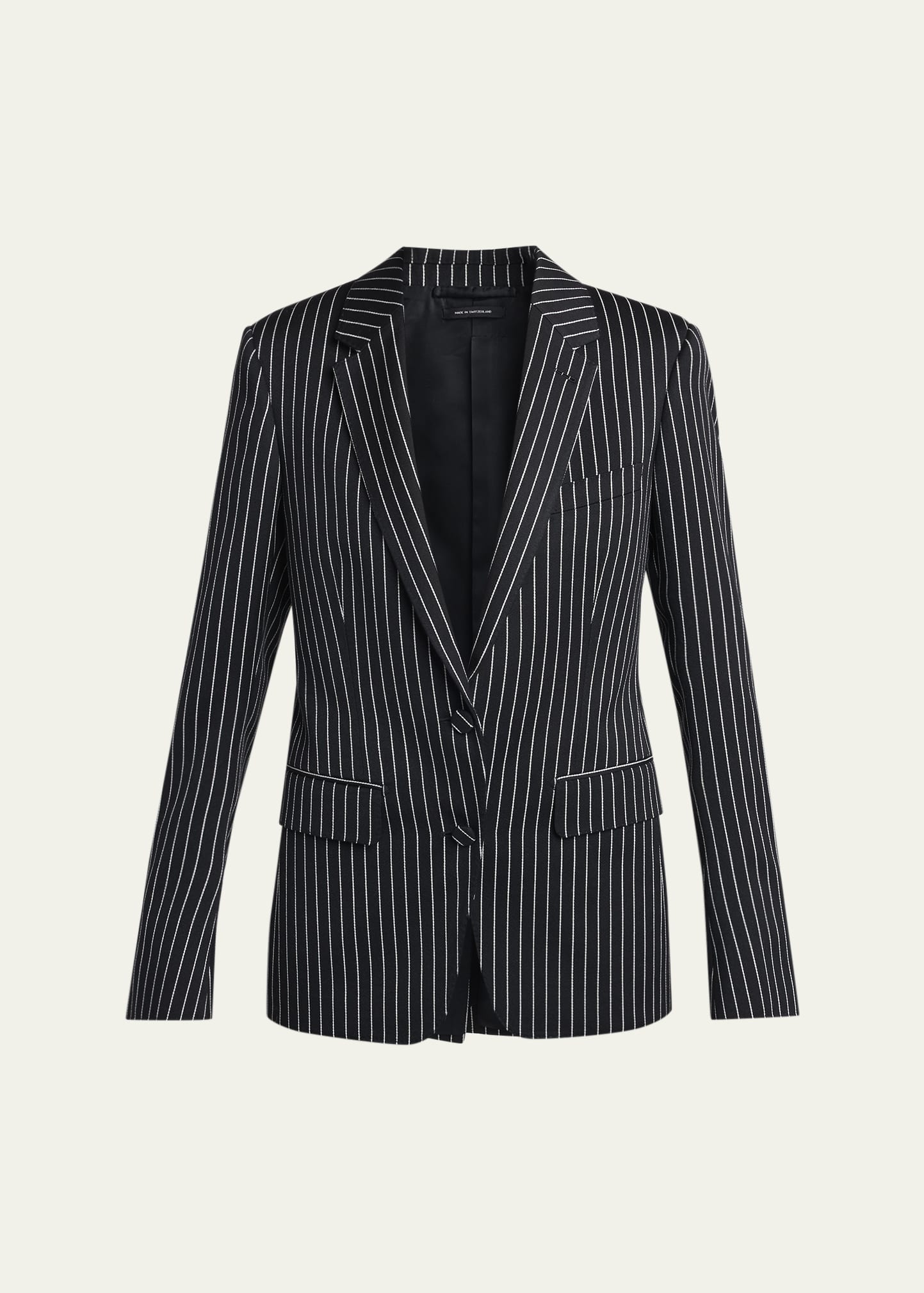 TOM FORD Pinstripe Wool Single-Breasted Blazer Jacket - Bergdorf