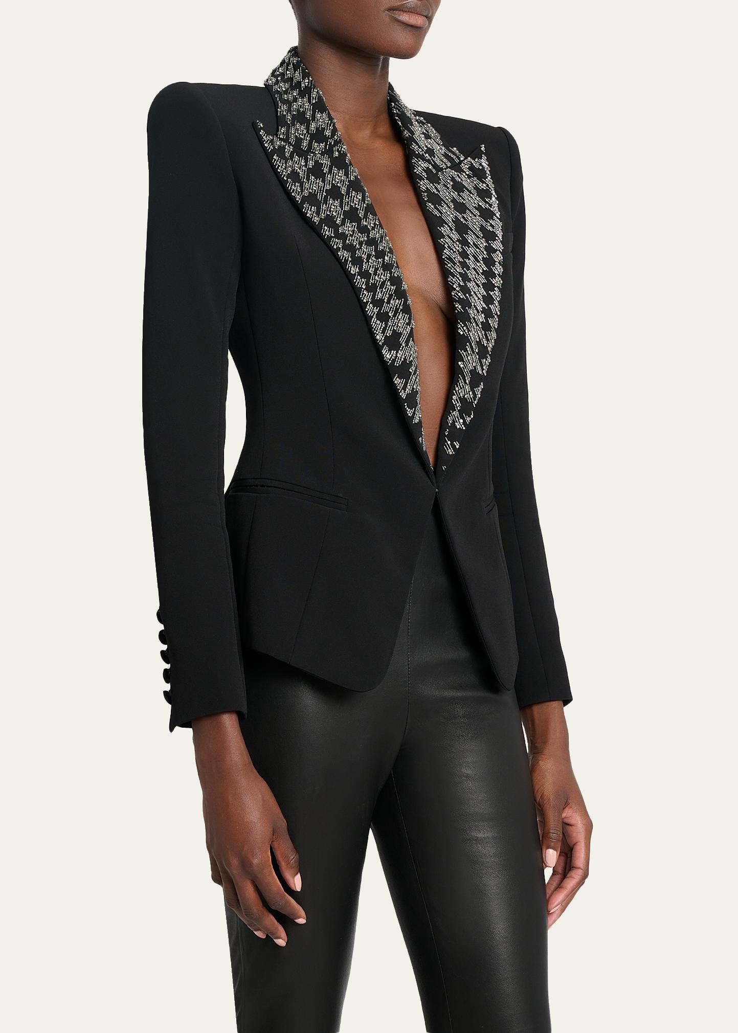 Balmain Embroidered Lapels Single-Breasted Jacket - Bergdorf Goodman