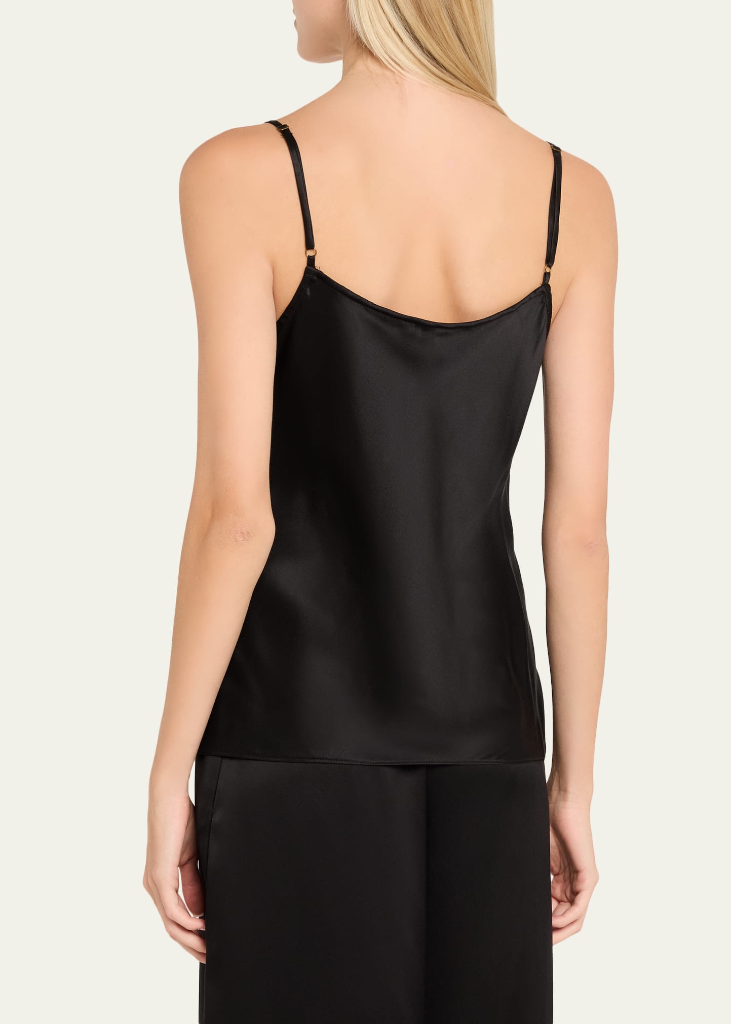 Rosie Assoulin Chicken Lace Inset Satin Cami Top - Bergdorf Goodman