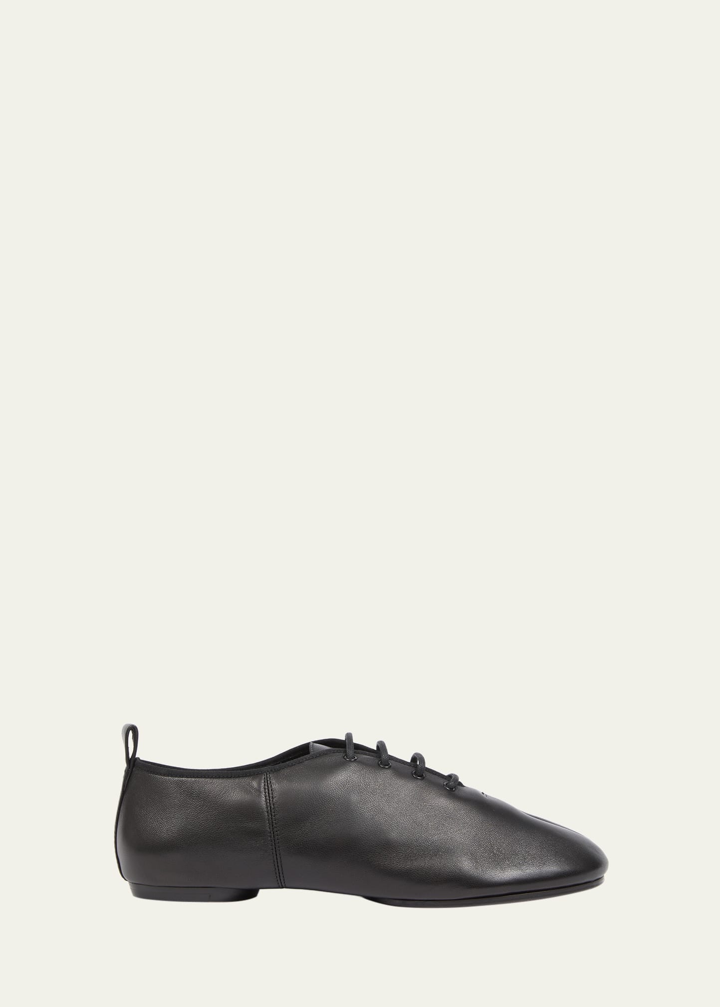 Maison Margiela Men's Tabi Jazz Leather Lace-Up Ballerina Flats