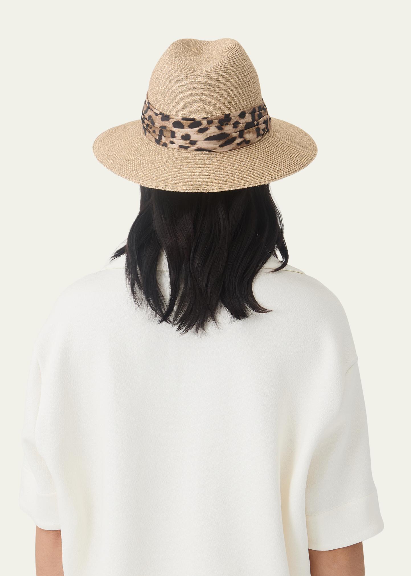 Eugenia Kim Courtney Sequin Rainbow Band Ruched Toyo Straw Fedora Hat OS Eugenia Kim Courtney Packable Straw Fedora (Women) | Nordstrom main image 2