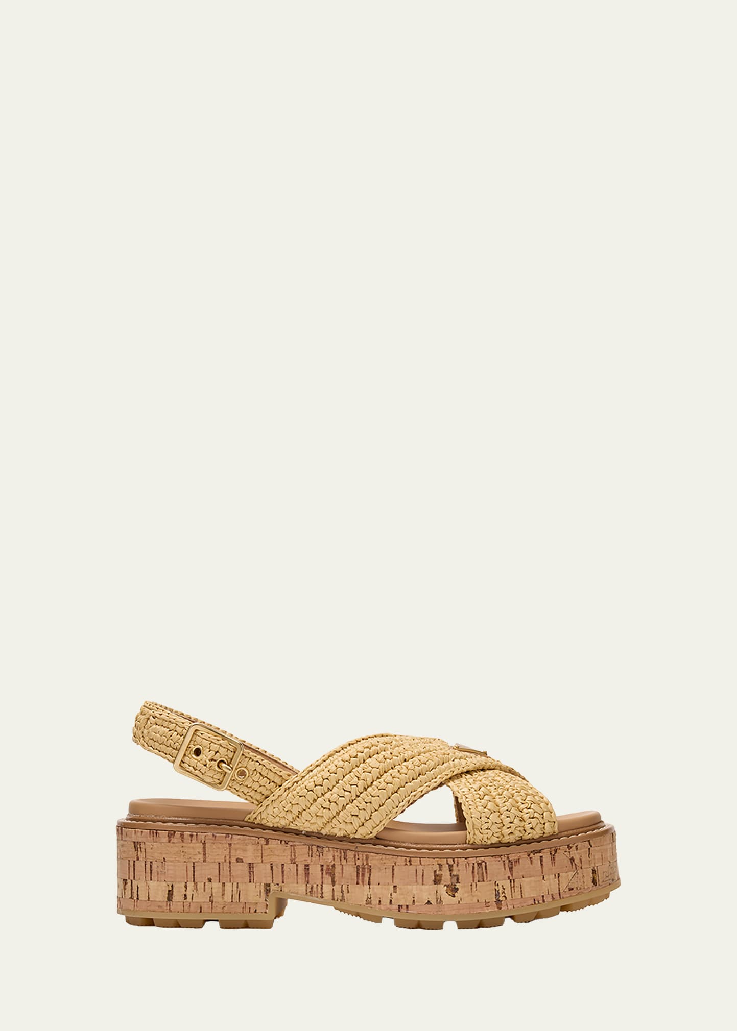 Prada Evolve Crochet and Leather Sandals - Bergdorf Goodman
