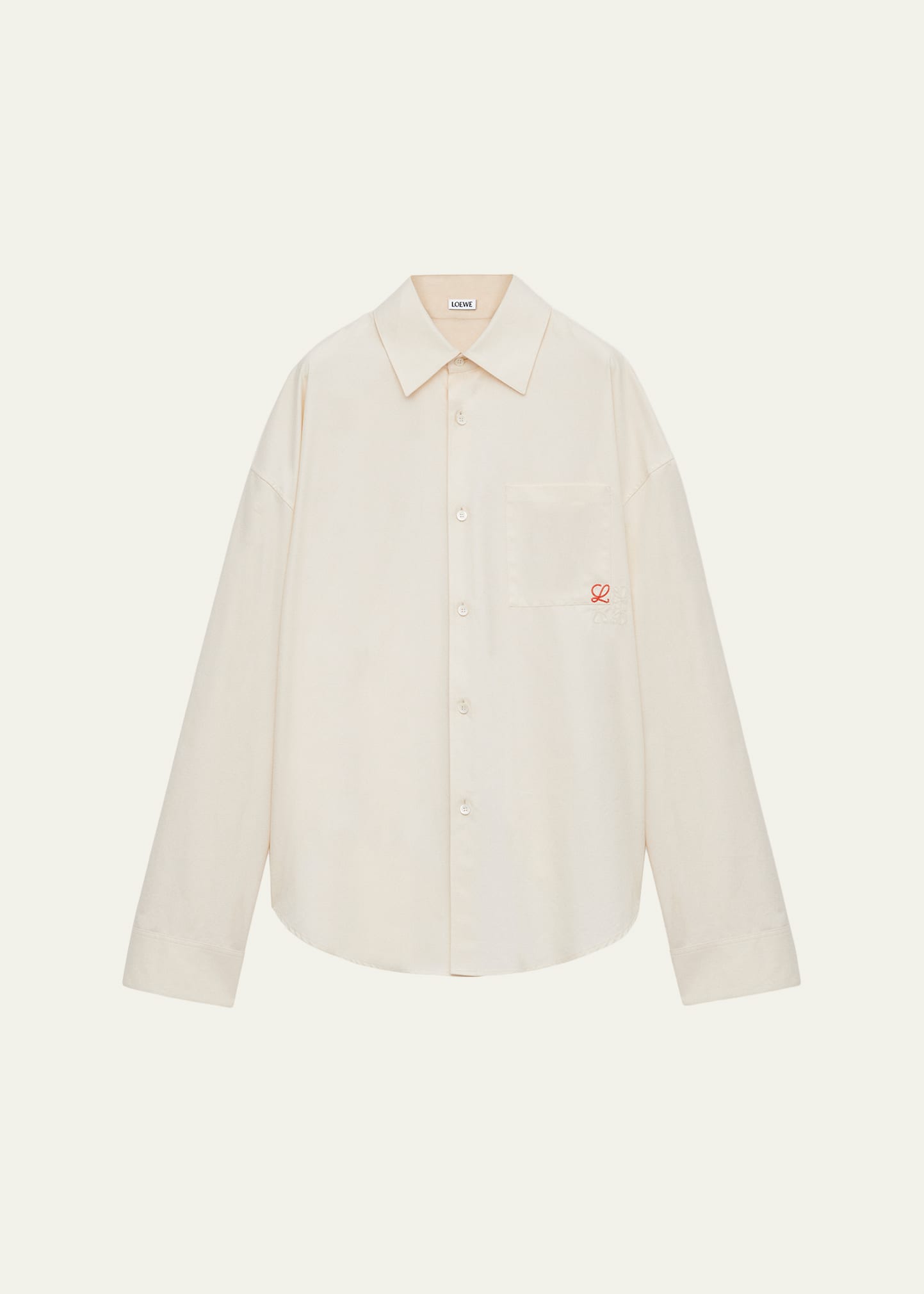Loewe Men's Embroidered Anagram Pocket Button-Down Shirt