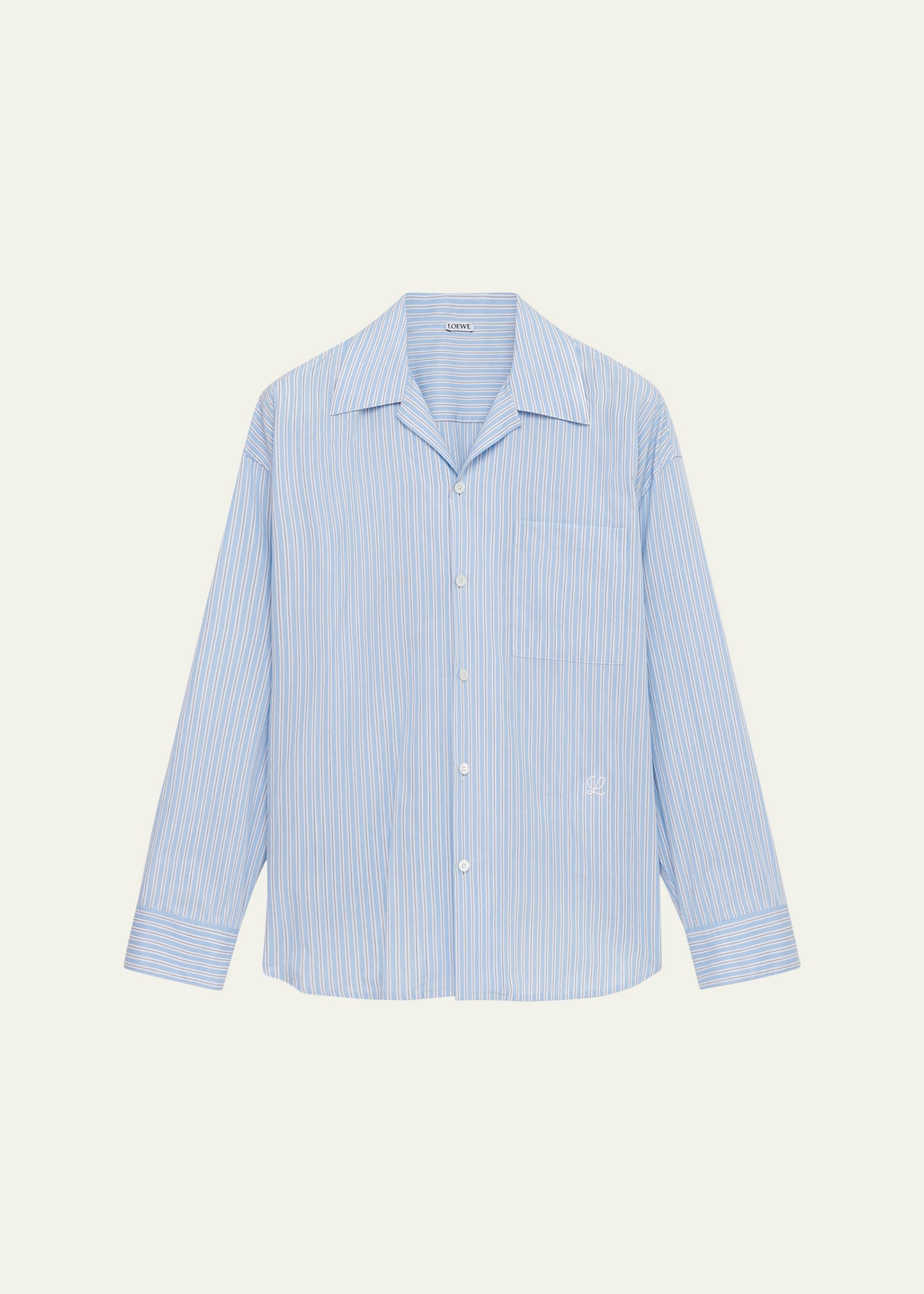 LOEWE グラデーション シャツ Loewe Men's Stripe Poplin Elastic-Hem Button-Down Shirt - Bergdorf