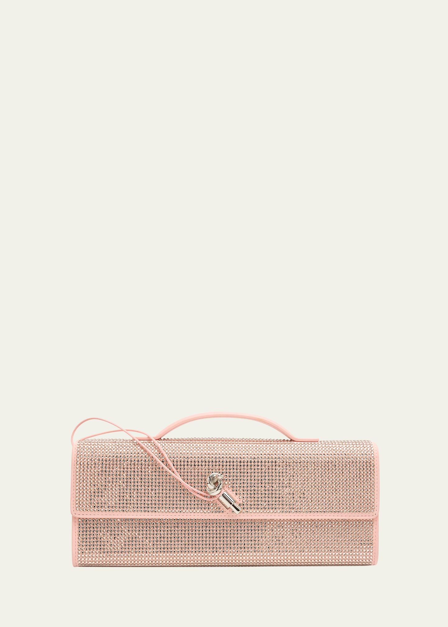 Bottega Veneta Andiamo Crystal Leather Clutch Bag - Bergdorf Goodman