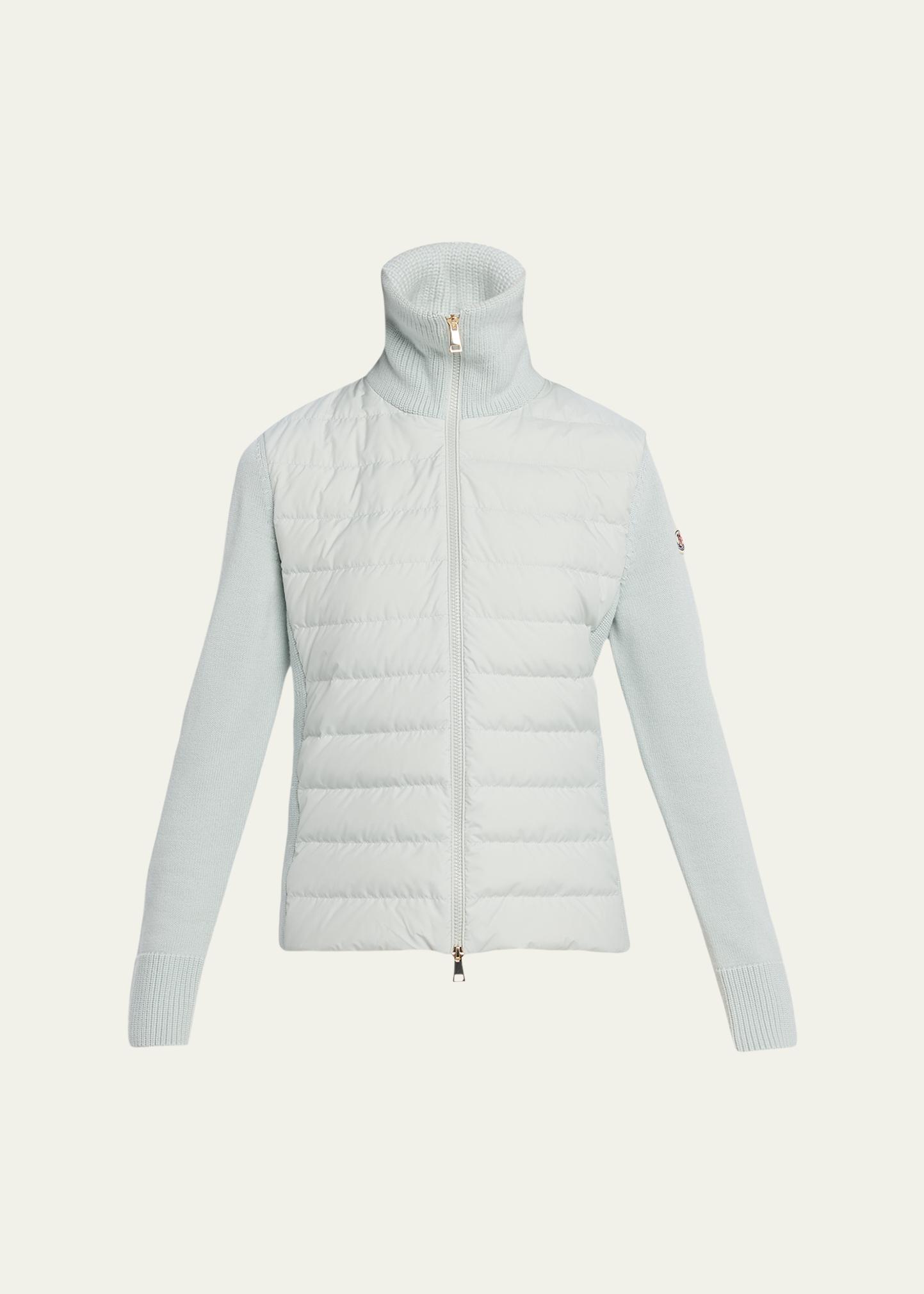 Moncler Padded Wool Zip-Up Cardigan - Bergdorf Goodman