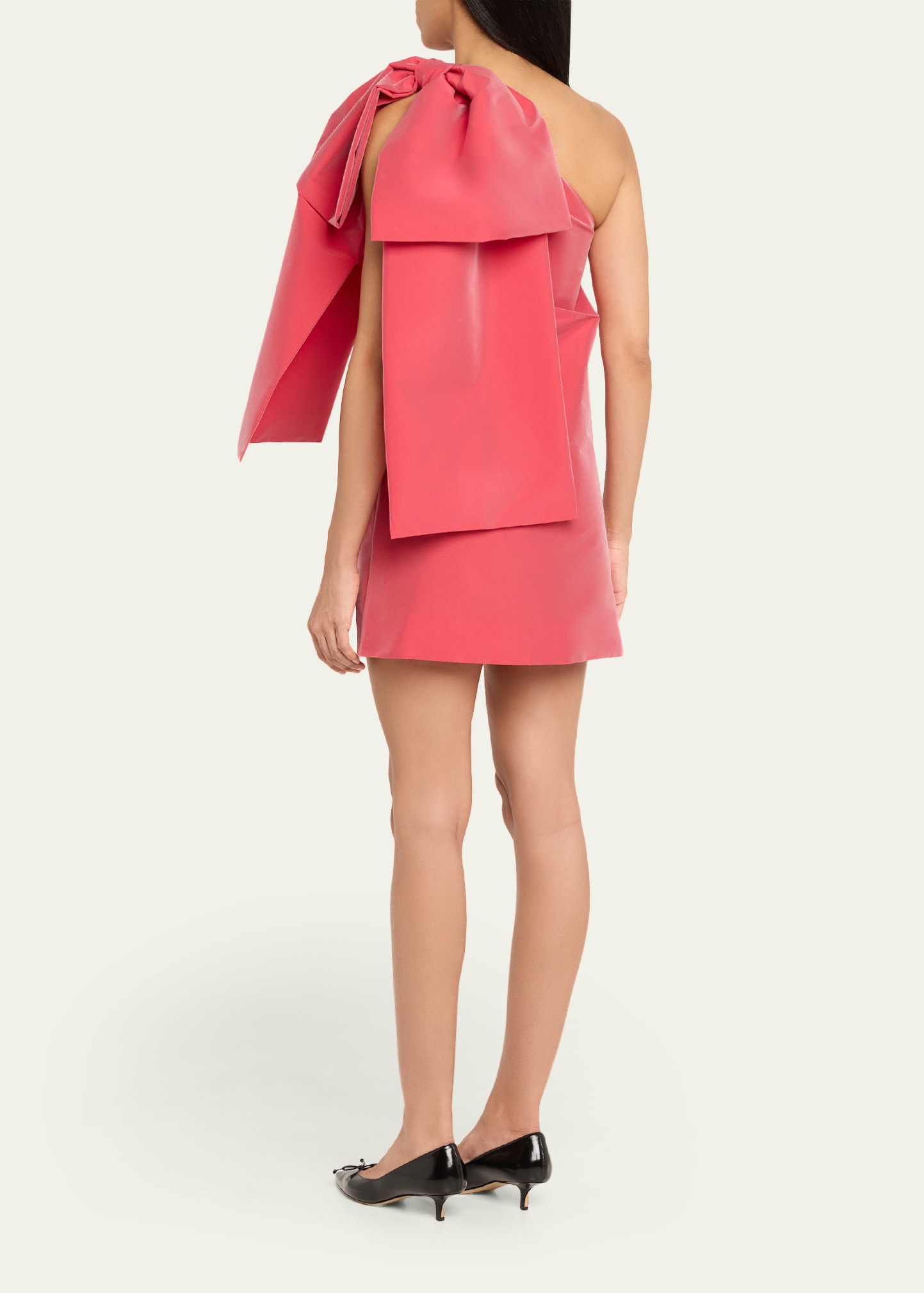 Bernadette Winnie Bow One-Shoulder Taffeta Mini Dress, Red, Women's, 38 (6 Us), Cocktail & Party Wedding Guest Dresses One-Shoulder Dresses