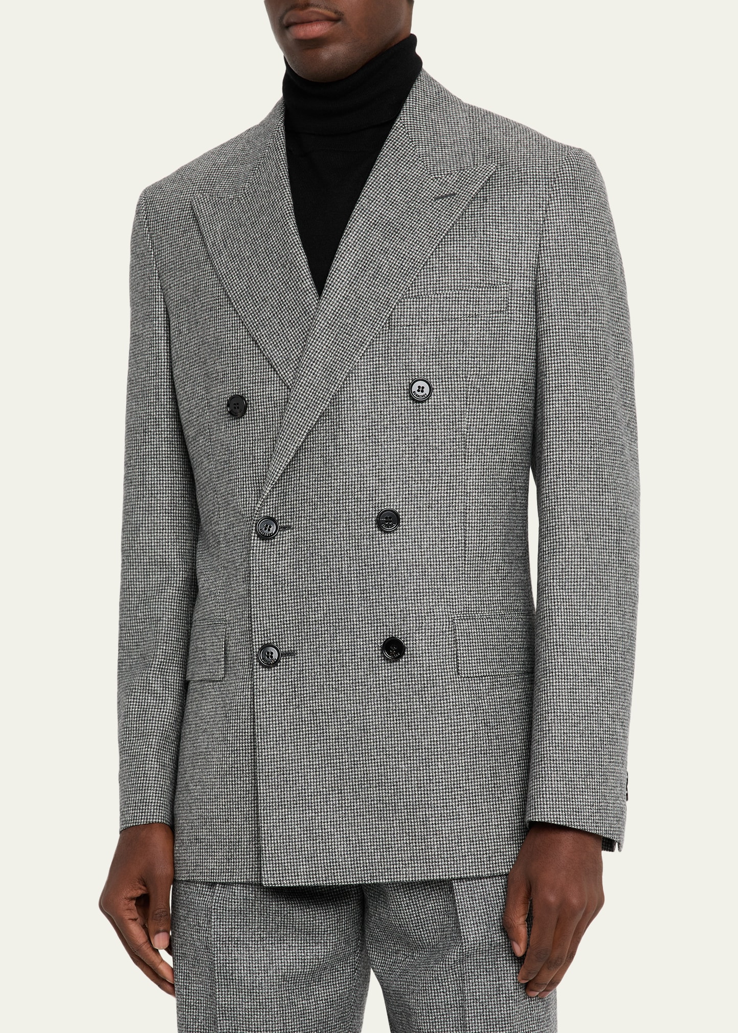 Burberry Men's Puppytooth Check Wool Tailored Jacket - Bergdorf