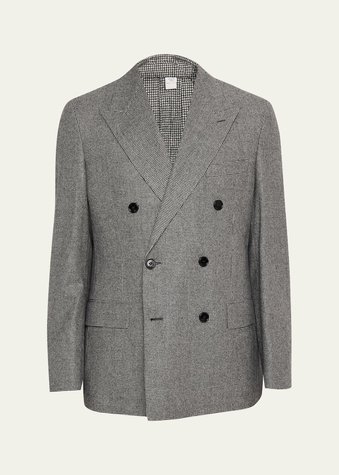 Burberry Men's Puppytooth Check Wool Tailored Jacket - Bergdorf