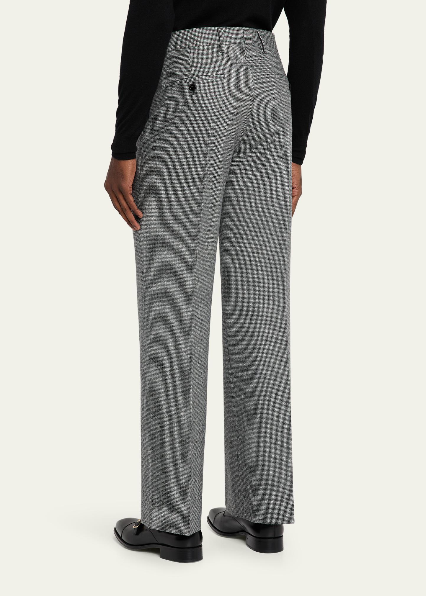 Burberry Men's Dalton Puppytooth Check Straight-Leg Trousers