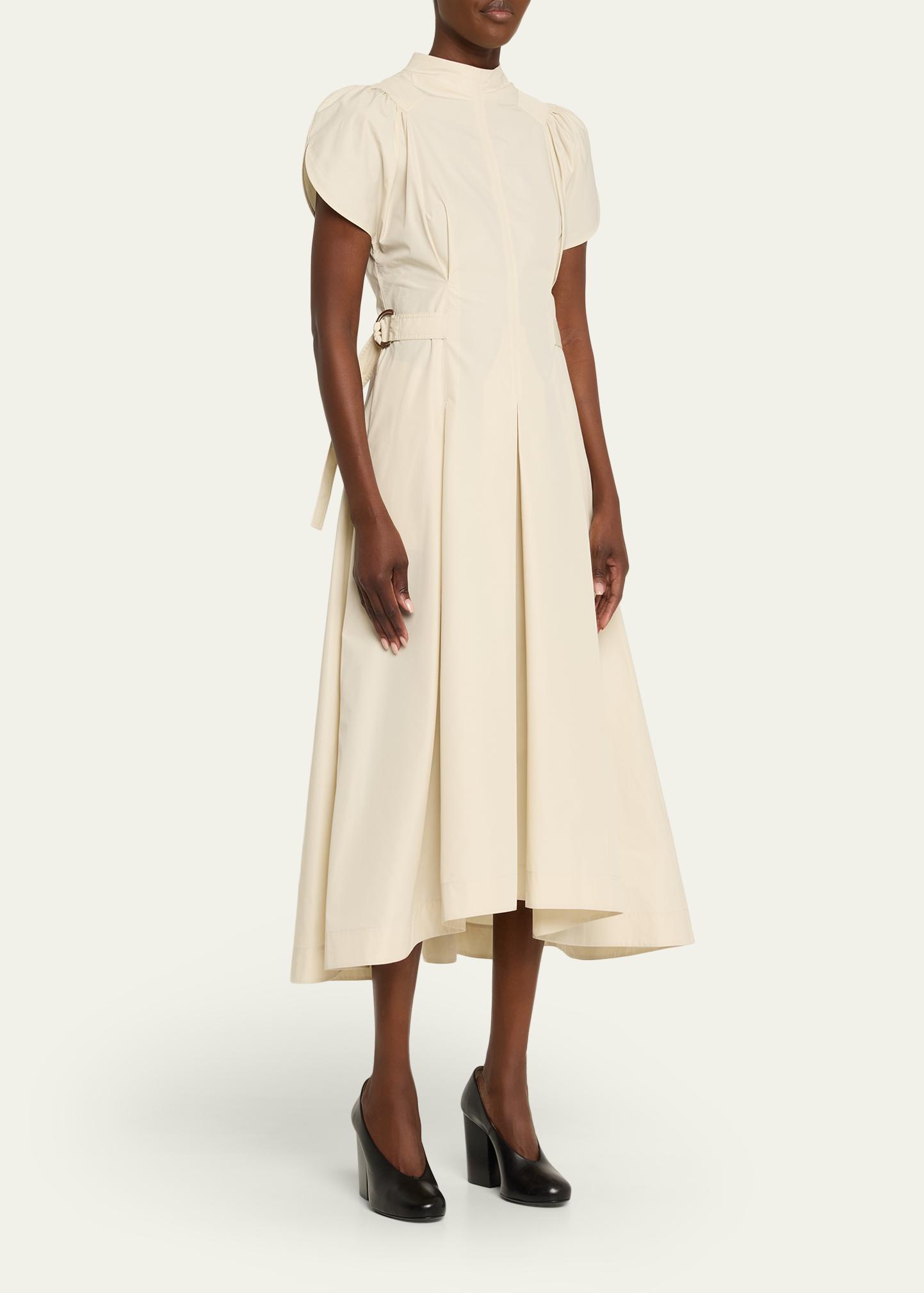 3.1 Phillip Lim A-Line Tulip-Sleeve Midi Dress - Bergdorf Goodman