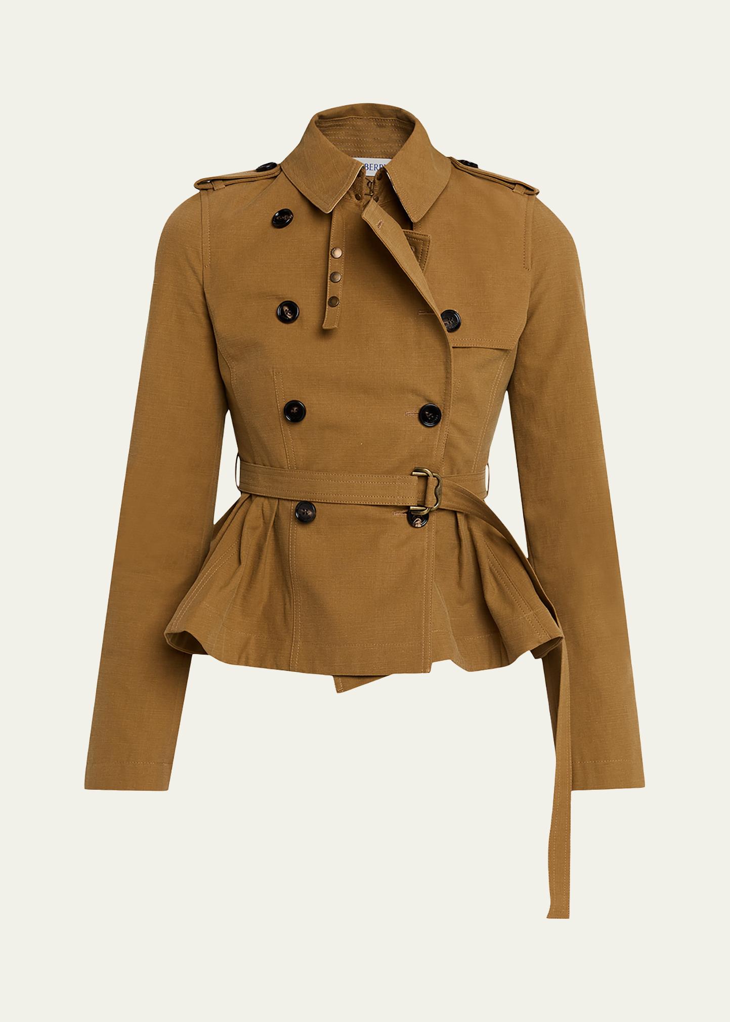 Burberry Isabella Peplum Trench Coat - Bergdorf Goodman