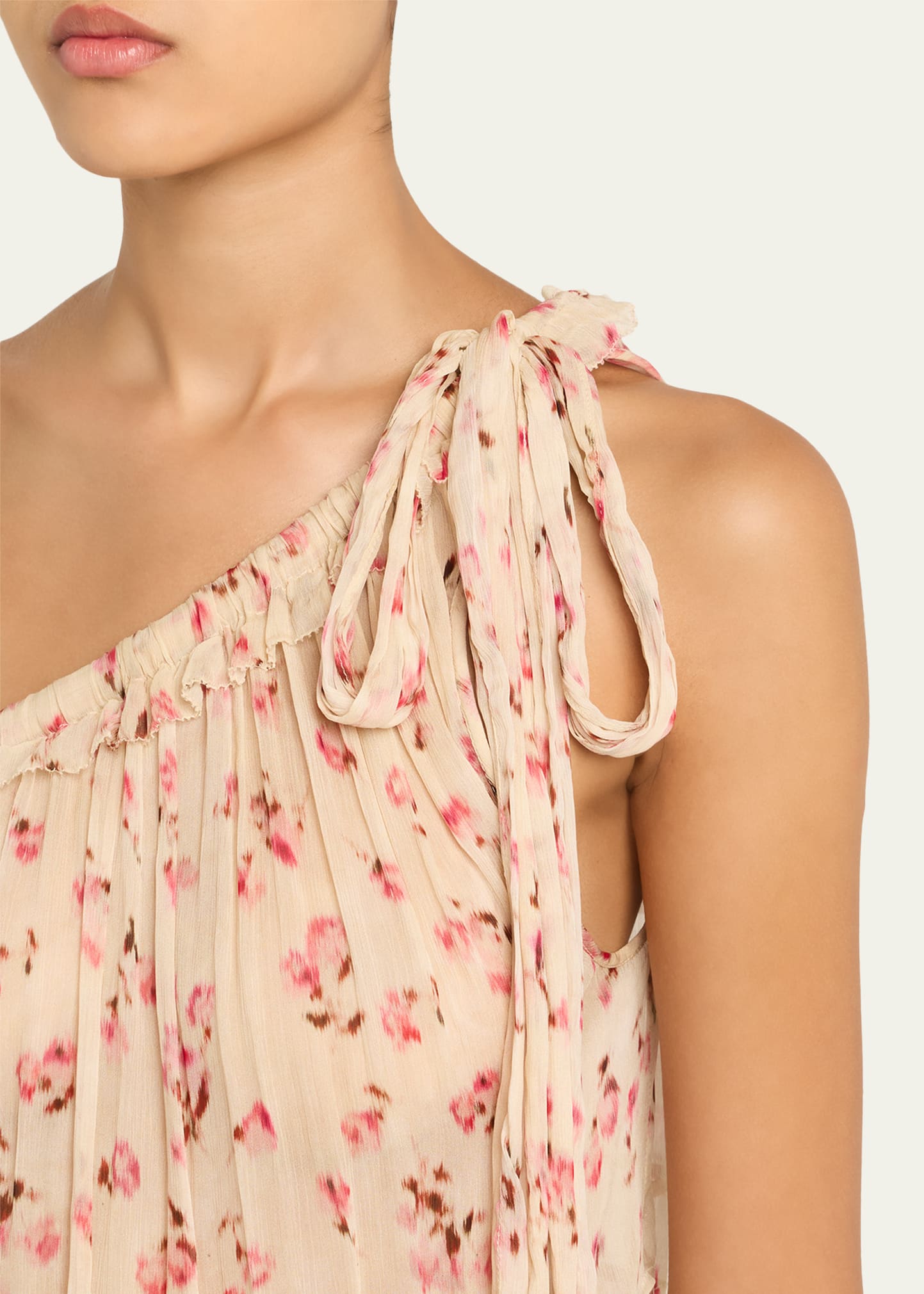 isabel marant dress one shoulder Lilana one-shoulder fil coup chiffon midi dress - navy