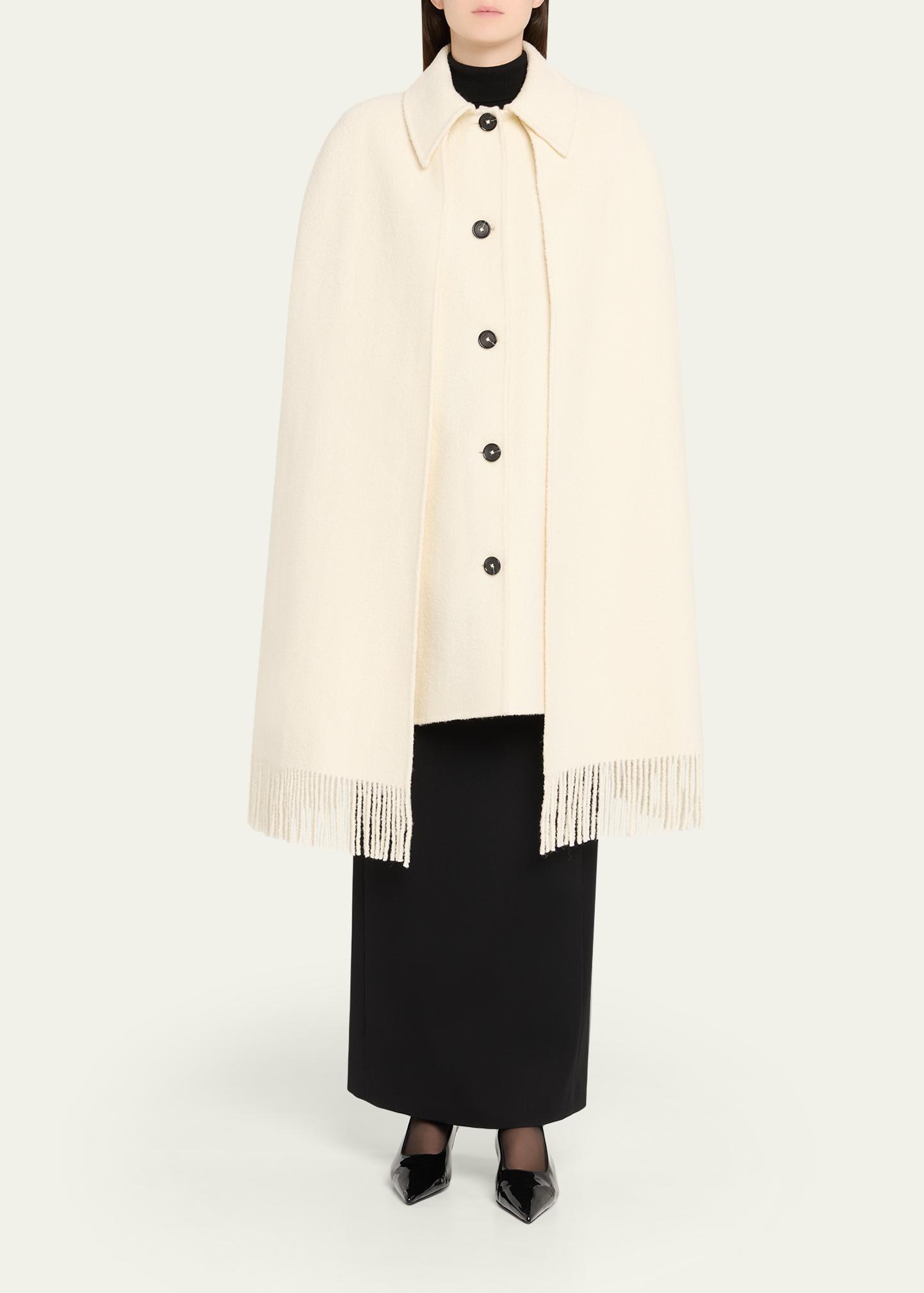 Toteme Fringe Cape Coat - Bergdorf Goodman