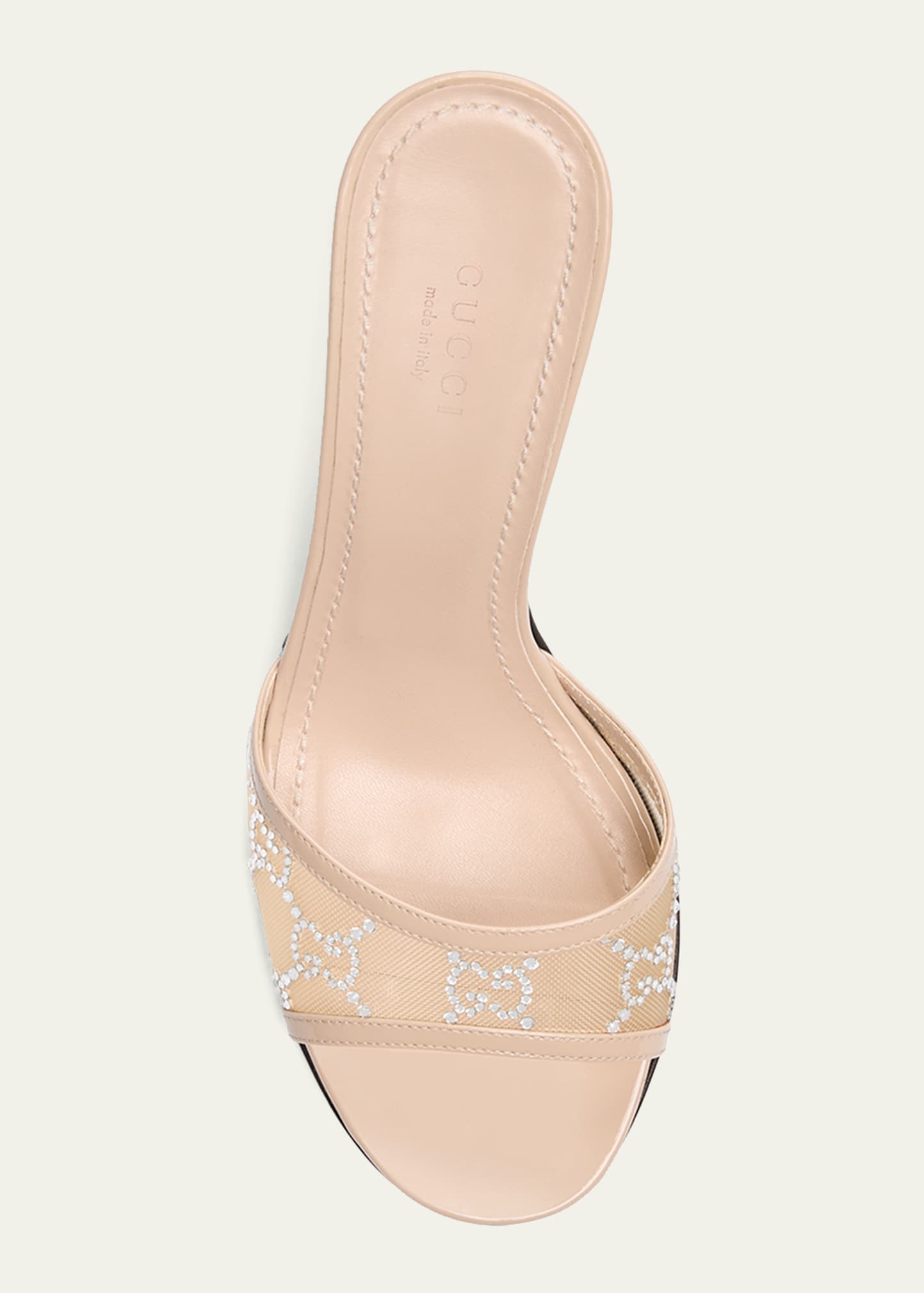 Gucci Erin Jeweled Leather Stiletto Sandals - Bergdorf Goodman